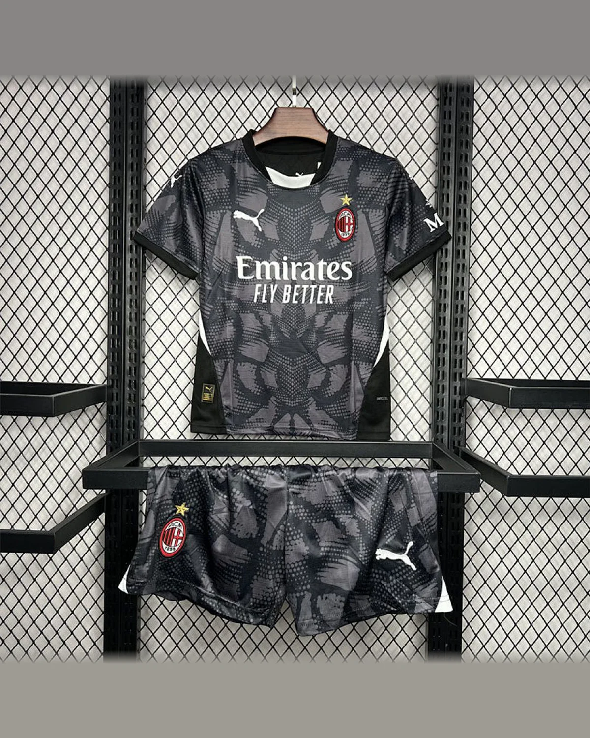 AC Milan AC Milan 2024/25 Goalkeeper Jersey Black Kids Kit football jersey