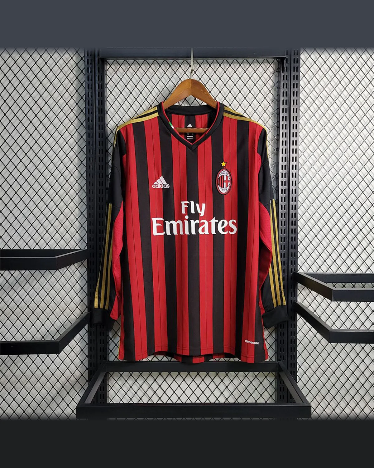 AC Milan Retro Long Sleeve 2013/14 AC Milan Retro football jersey