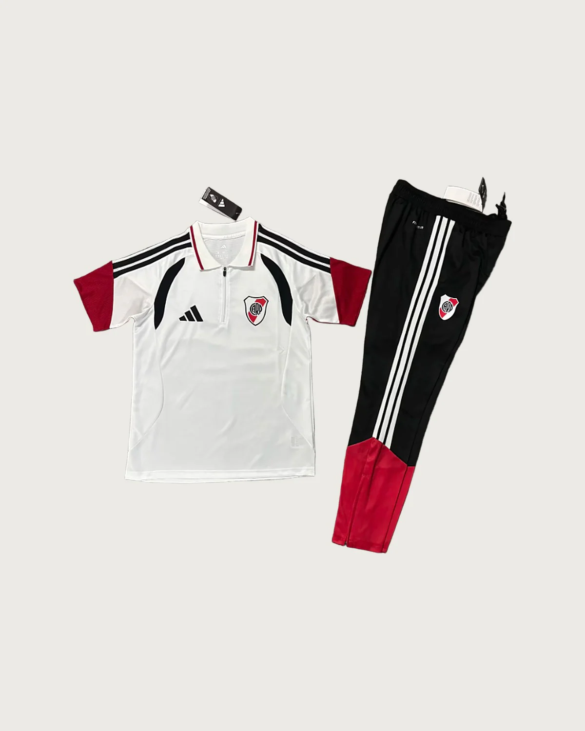 River Plate River Plate White Polo Set with Training Pants football jersey