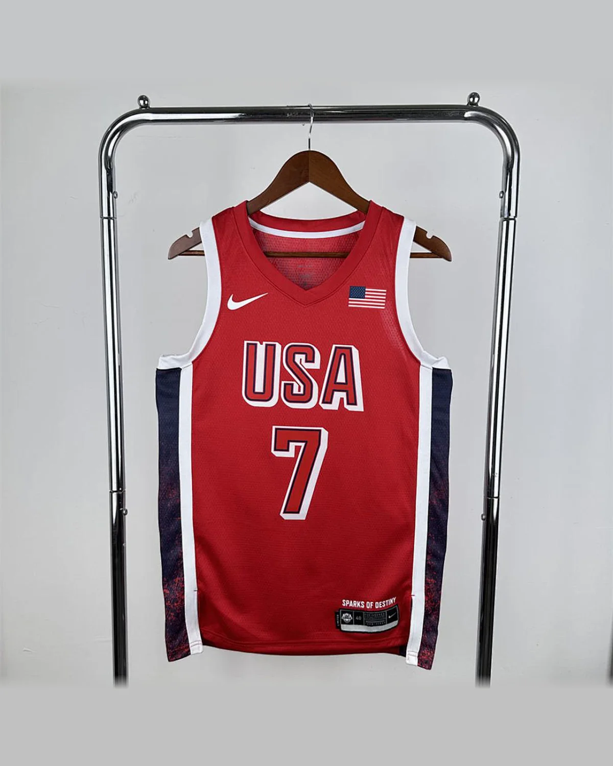 USA USA 2024 Olympic Games Red Jersey DURANT#7 football jersey