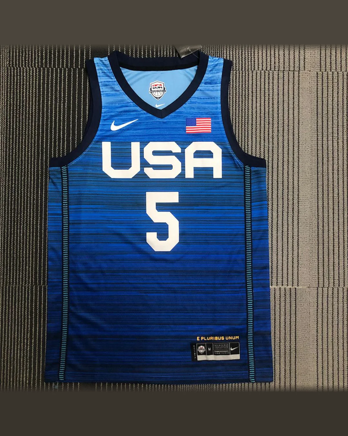 USA USA National Blue Jersey LAVINE#5 football jersey