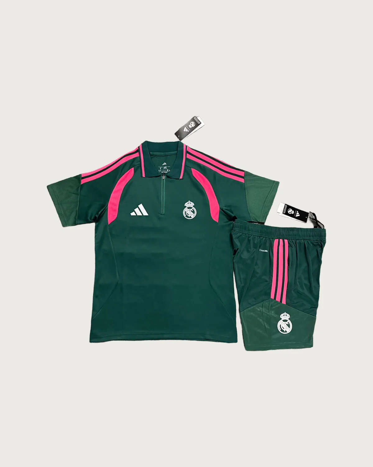 Real Madrid Real Madrid Forest Green Polo Set with Shorts football jersey