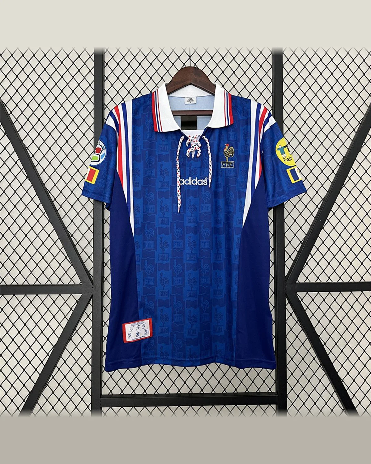 France Retro 1996 France Home football jersey