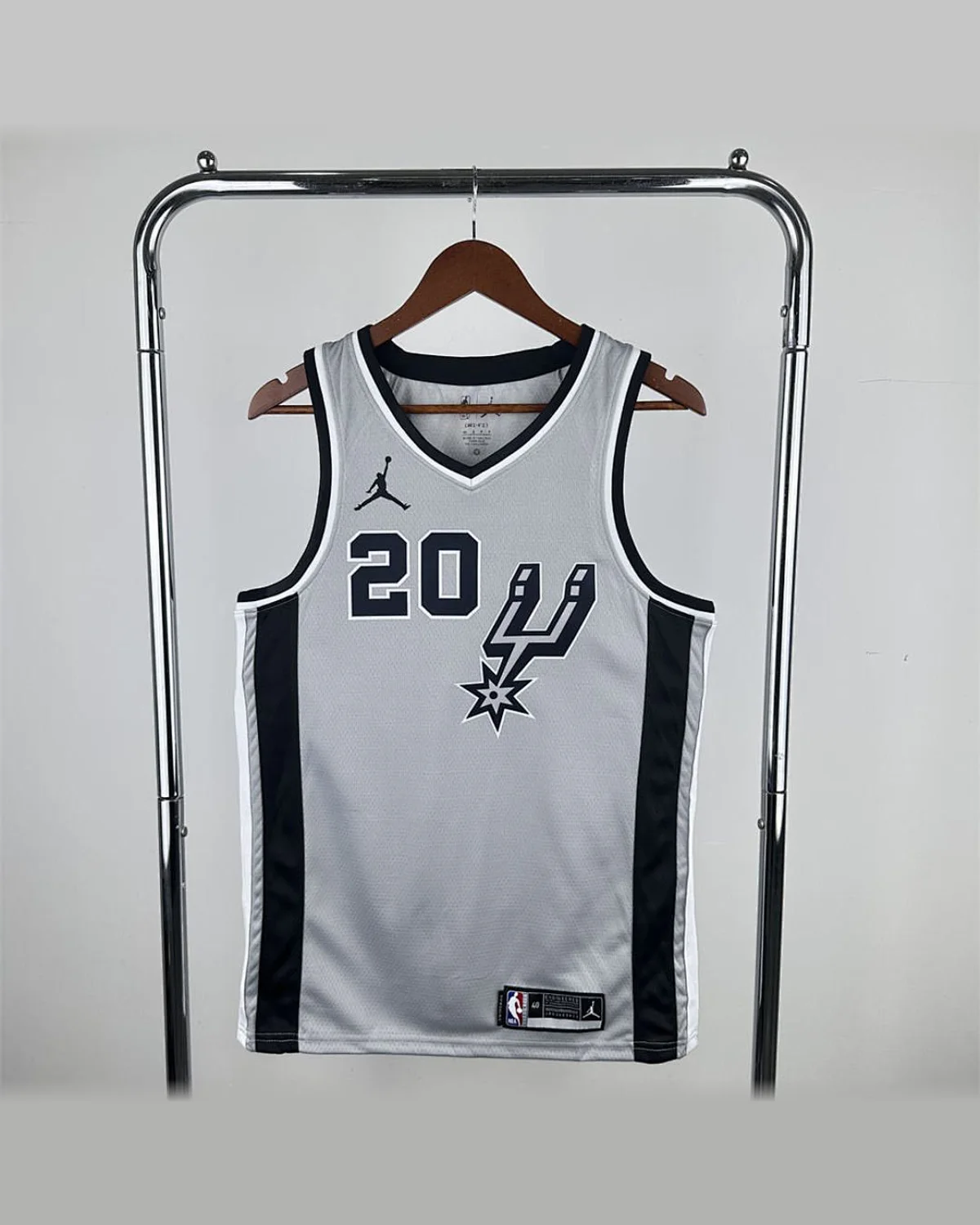 Tottenham Hotspur Tottenham Hotspur San Antonio Spurs 2020/21 V-Neck Grey Jersey GINOBILI#20 football jersey