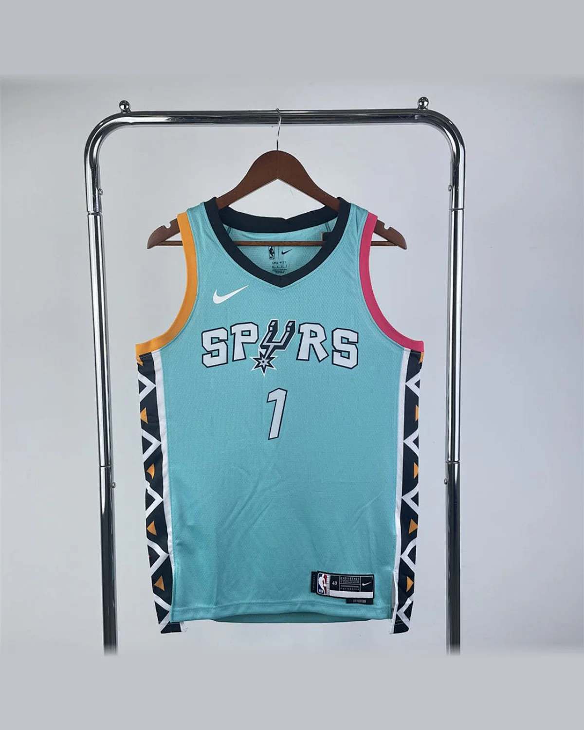 Tottenham Hotspur Tottenham Hotspur San Antonio Spurs V-Neck Cyan Jersey WEMBANYAMA#1