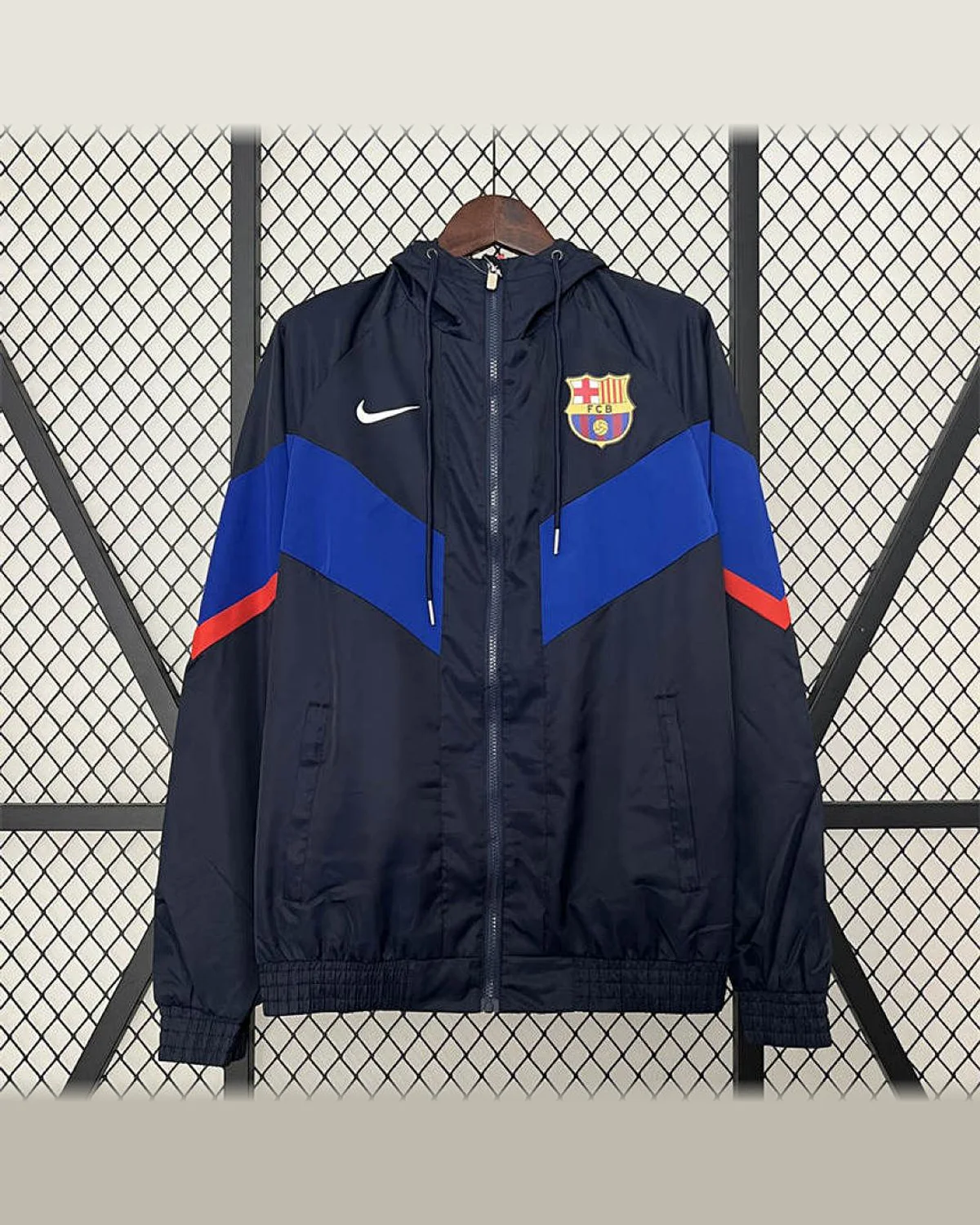 FC Barcelona 2024/25 Barcelona Windbreaker White football jersey