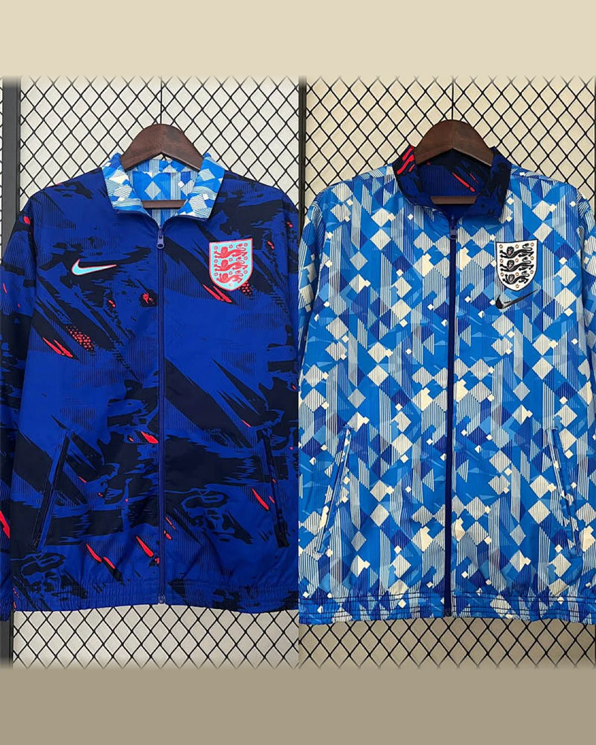 England 2024 England Trench Coat Reversible football jersey