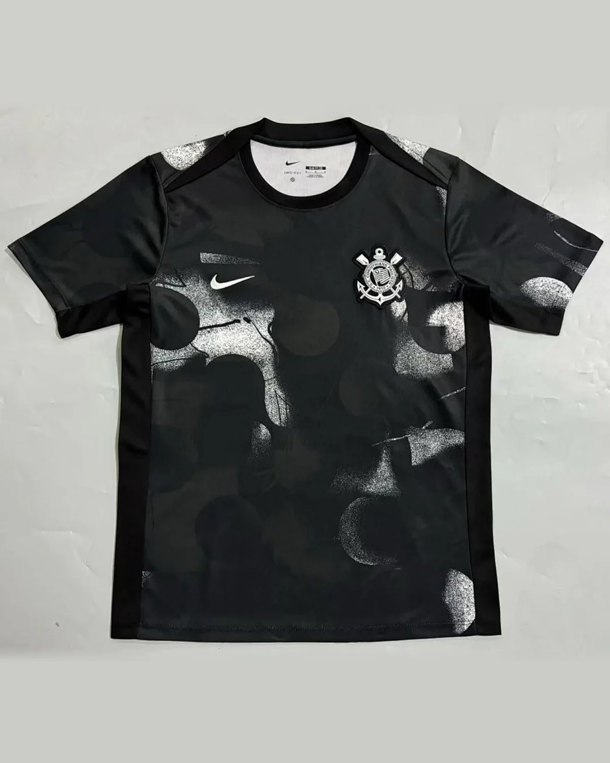 Corinthians 2025/26 Corinthians Pre-Match Black football jersey