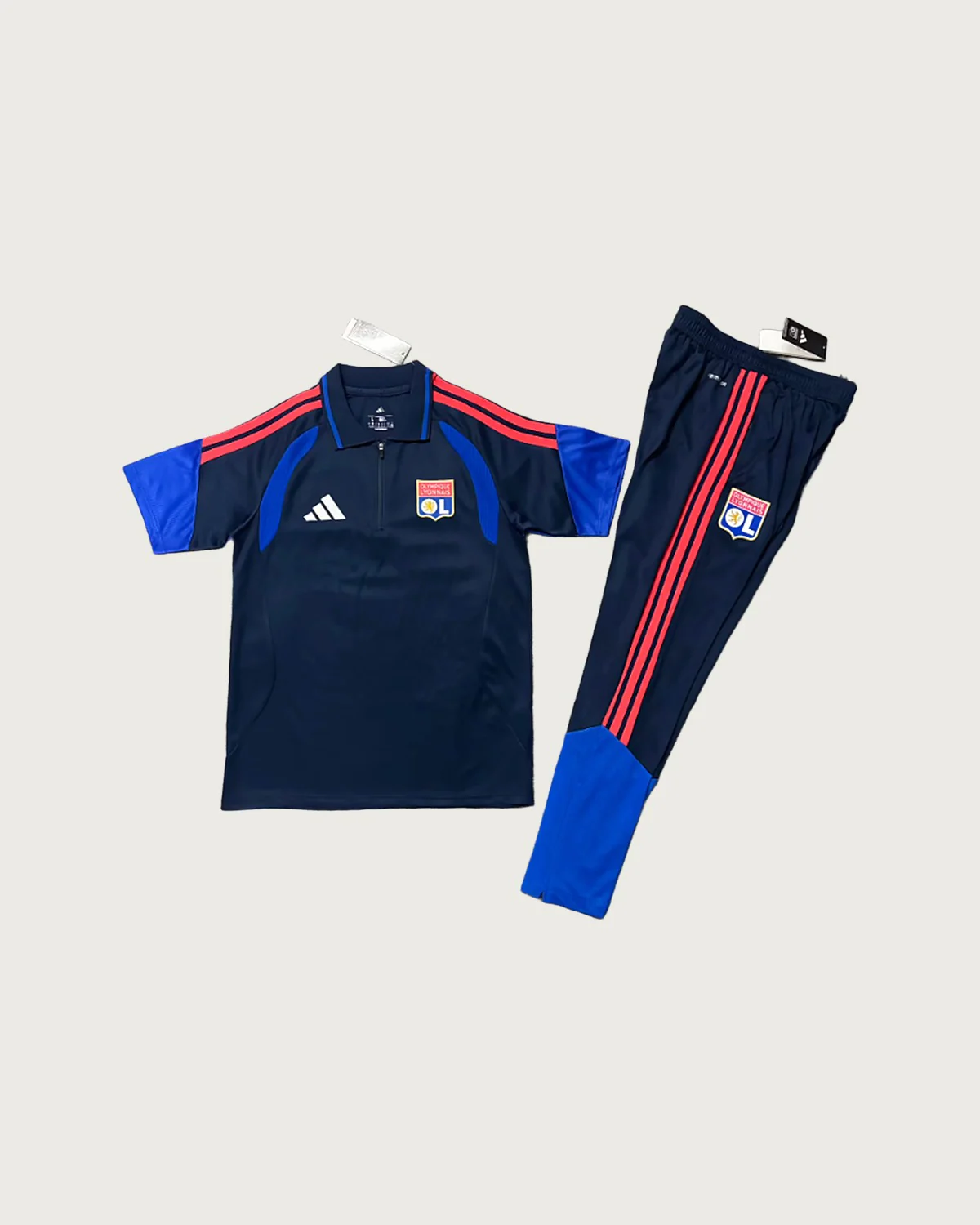 Olympique Lyon Olympique Lyon Navy Polo Set with Training Pants football jersey