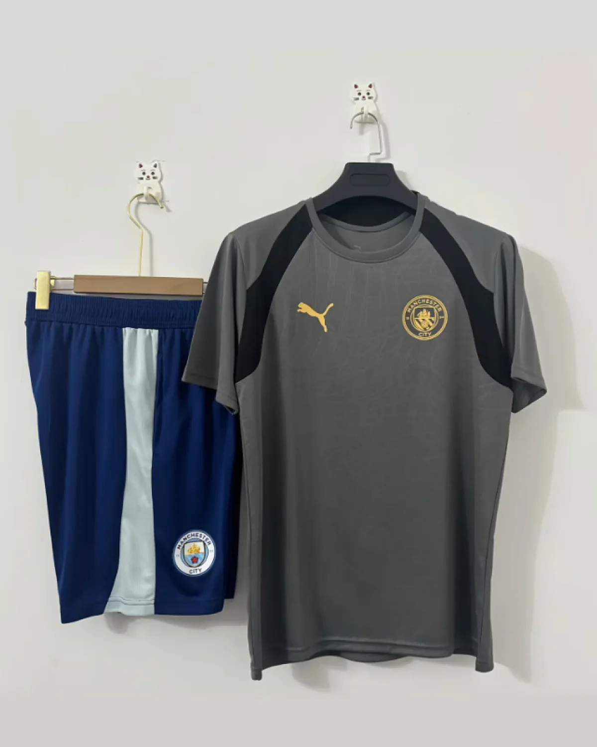 Manchester City 2026/27 Manchester City Carbon Grey Short-Sleeve Training Top football jersey
