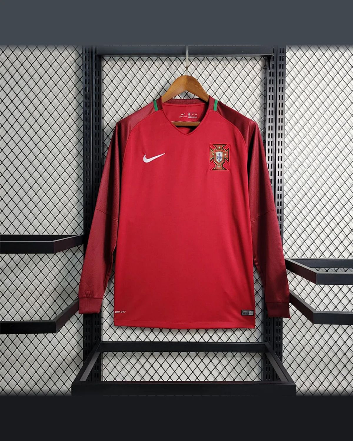 Portugal Retro 2016 Portugal Long Sleeve Home football jersey