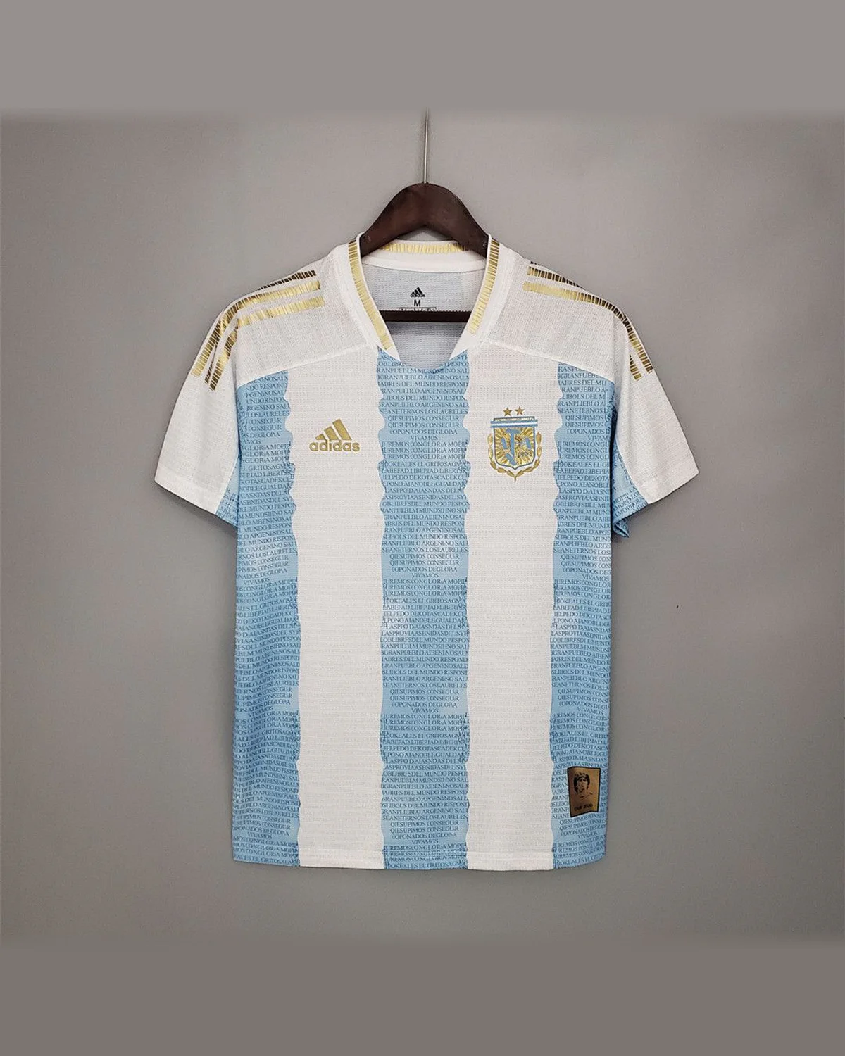 Argentina 2020/21 Argentina Commemorative Edition White Blue football jersey