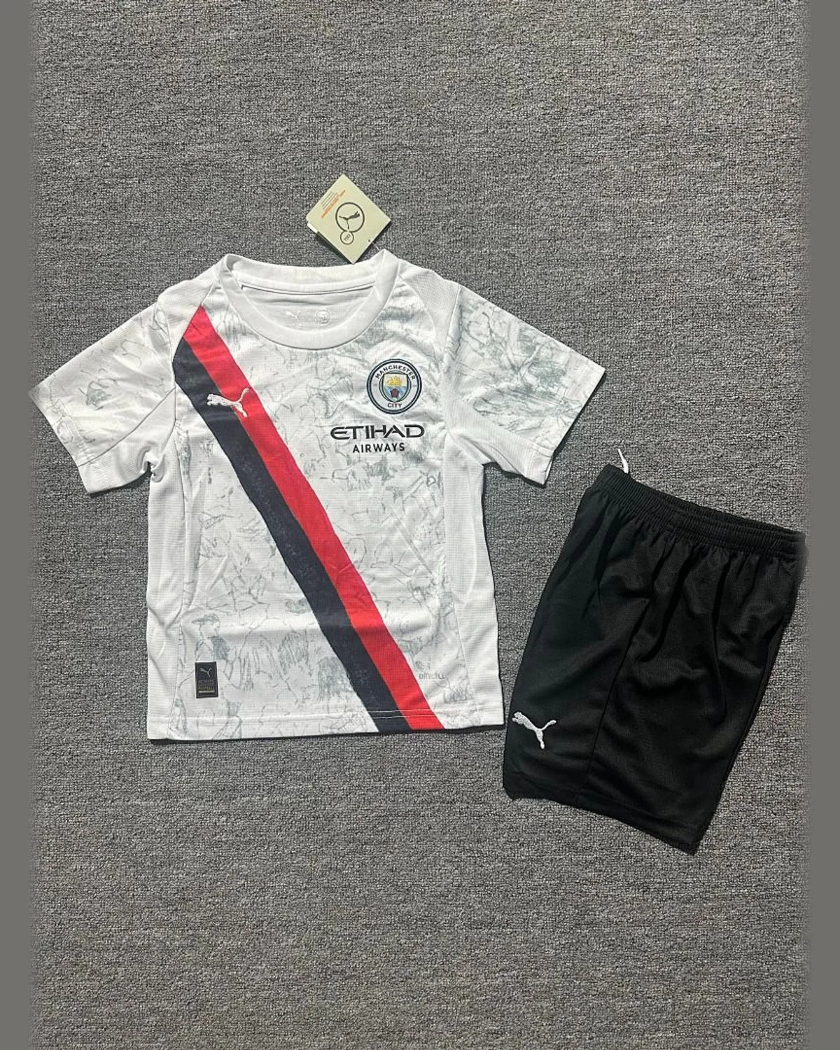 Manchester City 2025/26 Manchester City Away Kids Kit football jersey
