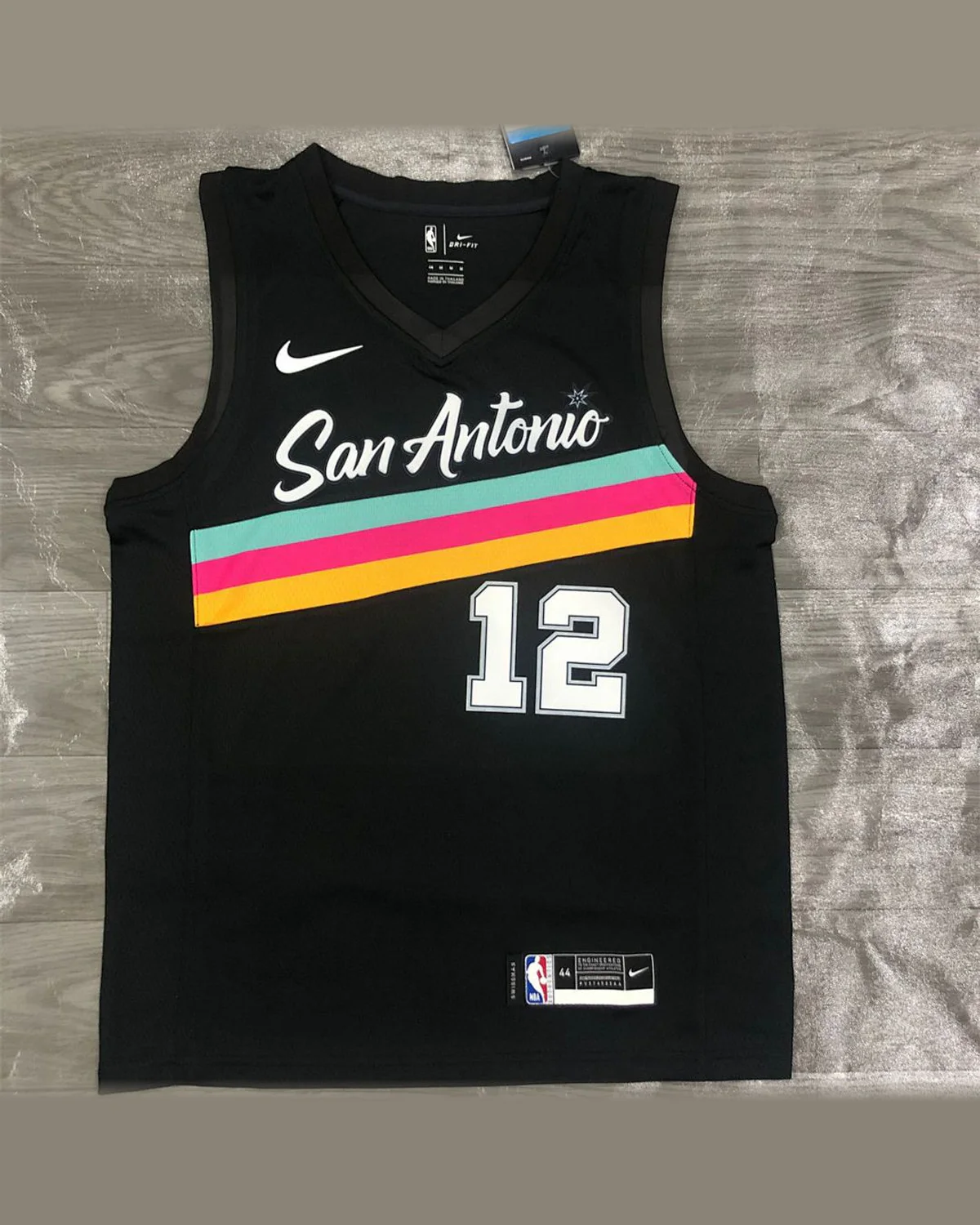 Tottenham Hotspur Tottenham Hotspur San Antonio Spurs V-Neck Black Jersey ALDRIDGE#12 football jersey