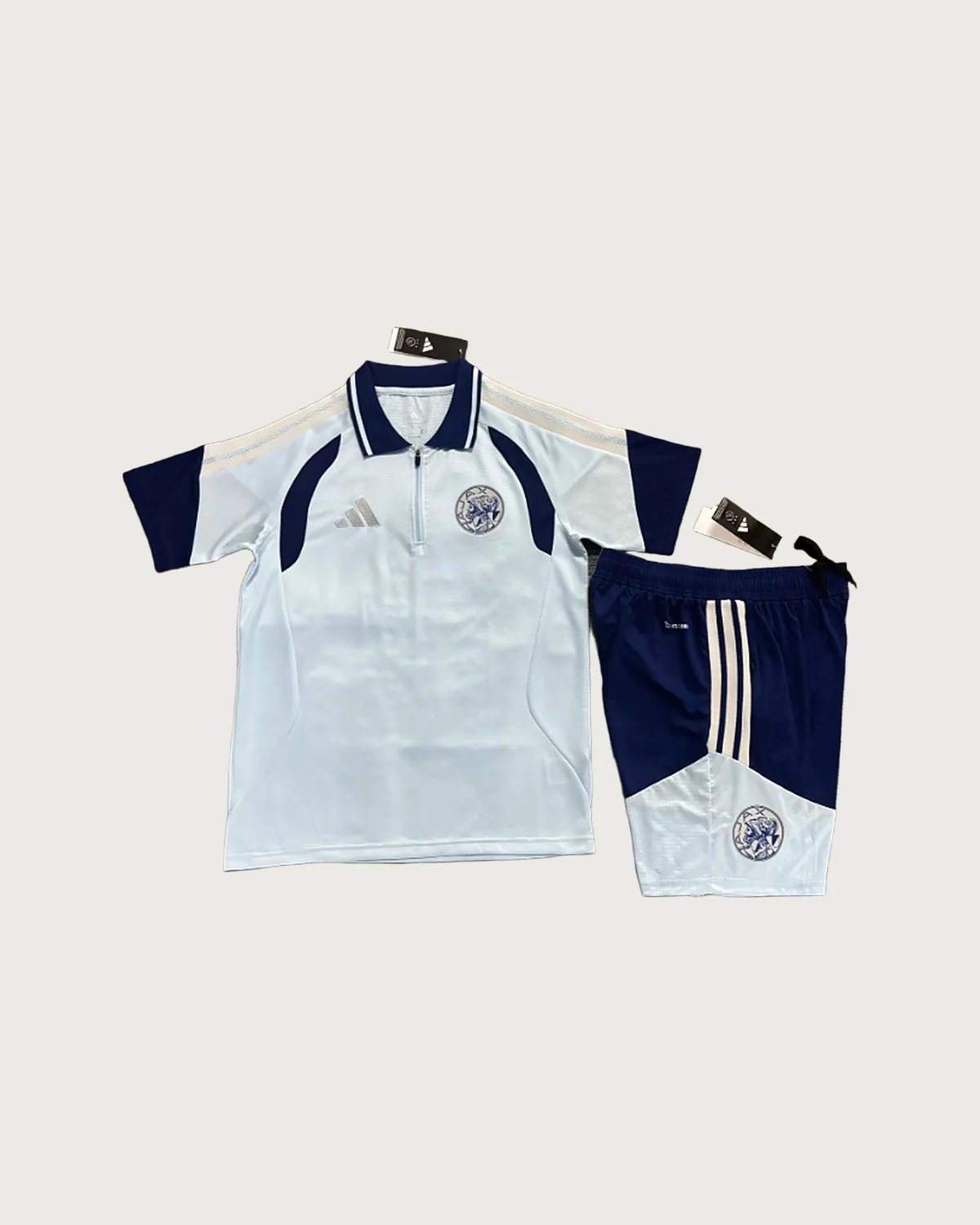 Ajax Amsterdam Ajax Sky Blue Polo Set with Shorts football jersey