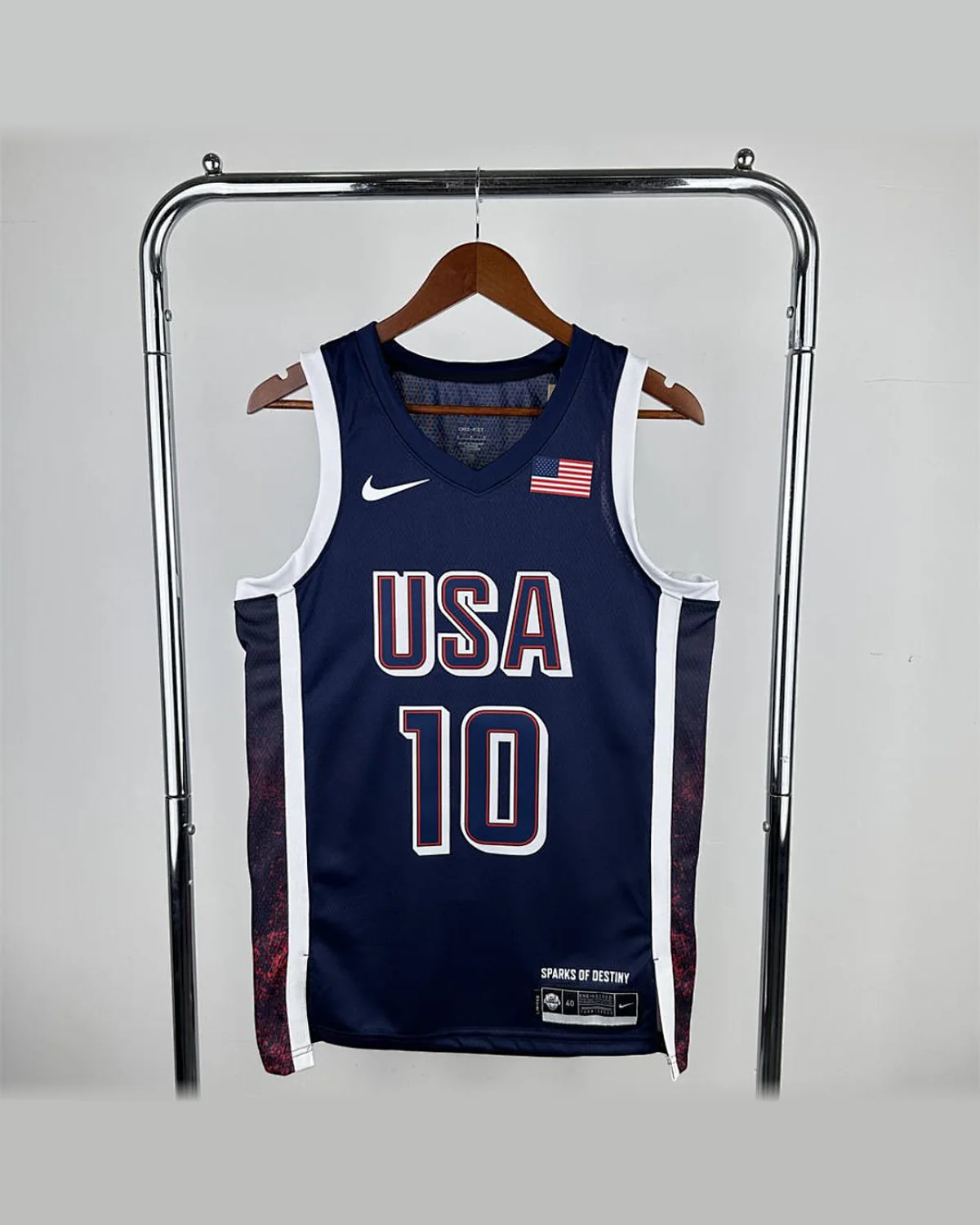 USA USA 2024 Olympic Games Navy Blue Jersey TATUM#10 - Player Version football jersey