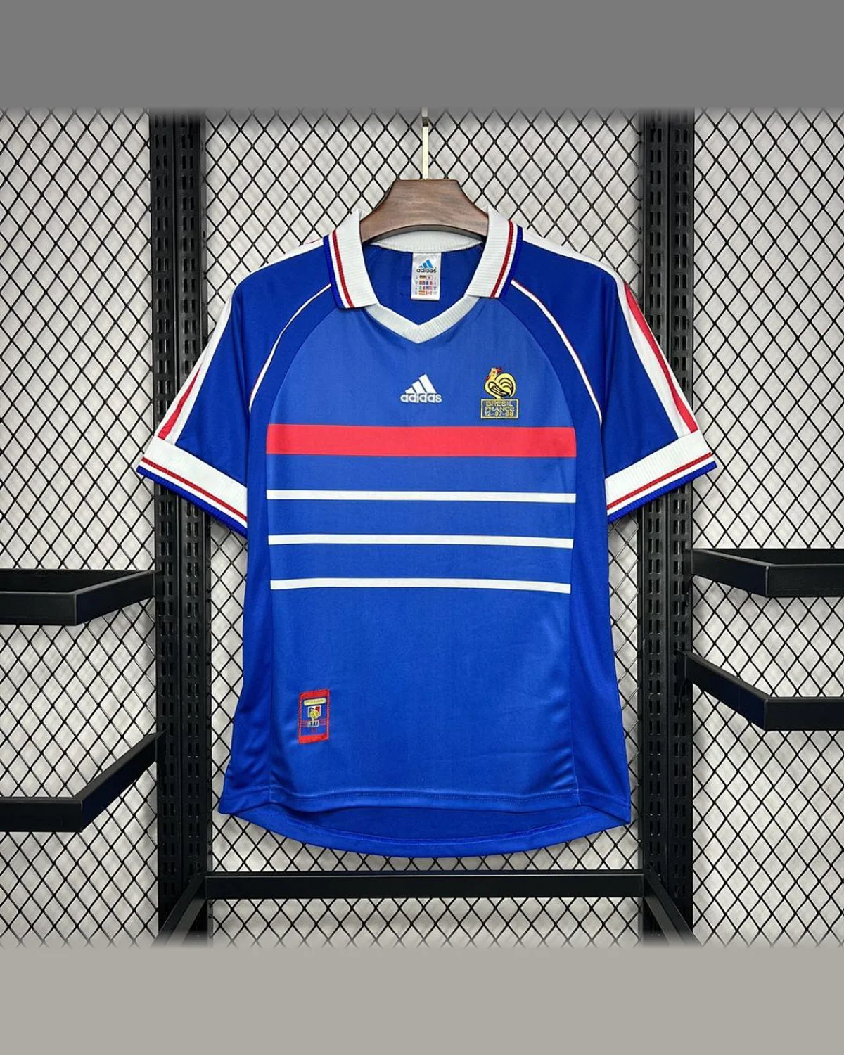 France Retro 1998 France Home football jersey