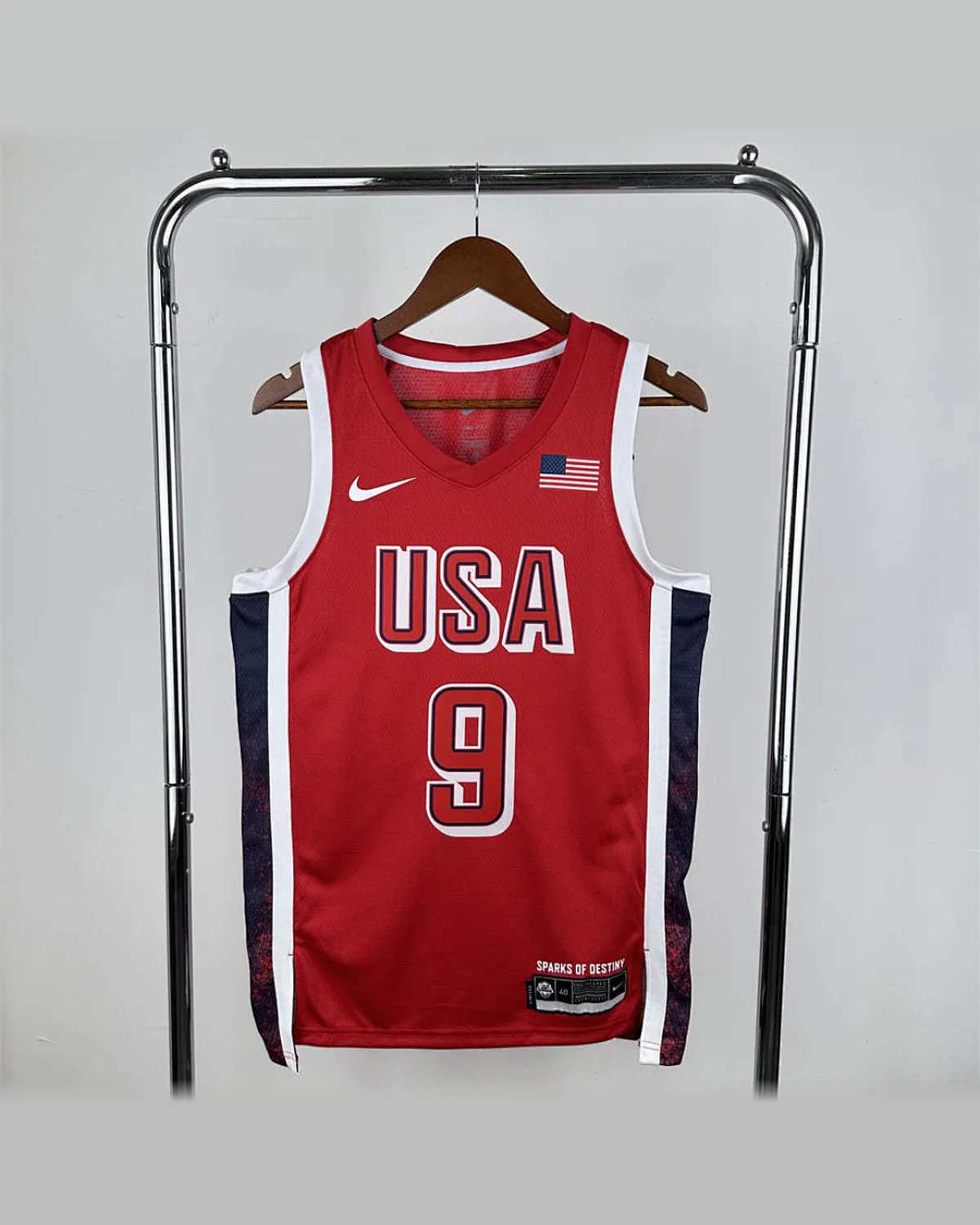 USA USA 2024 Olympic Games Red Jersey HALIBURTON#9 football jersey