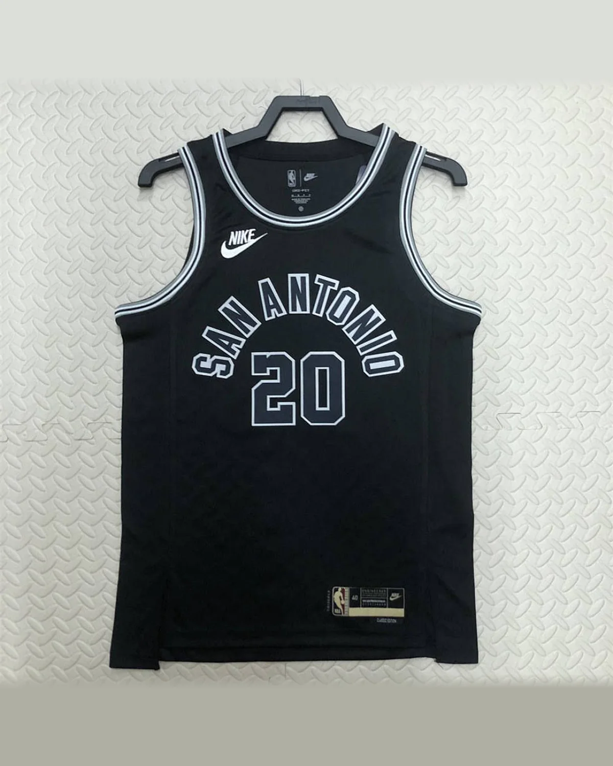 Tottenham Hotspur Tottenham Hotspur San Antonio Spurs Round Neck Black Jersey GINOBILI#20 football jersey