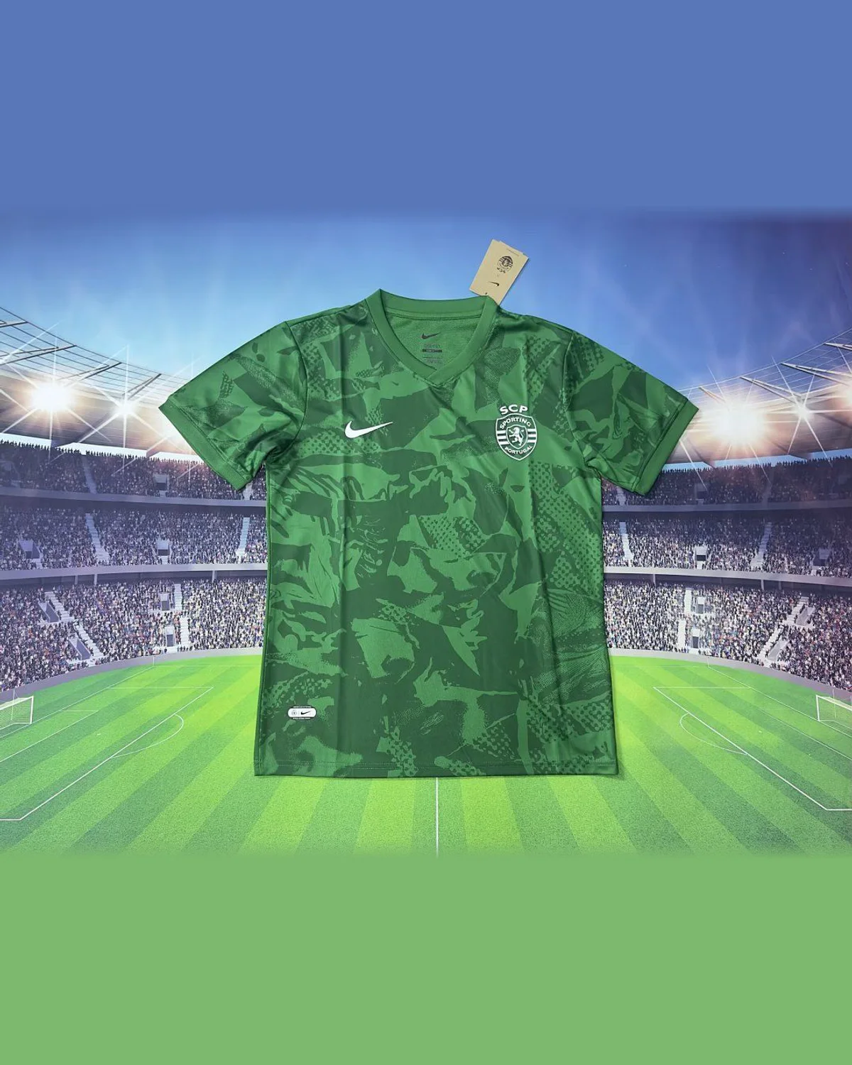 Sporting CP Nike Sporting CP Green Camo Special Football Jersey football jersey