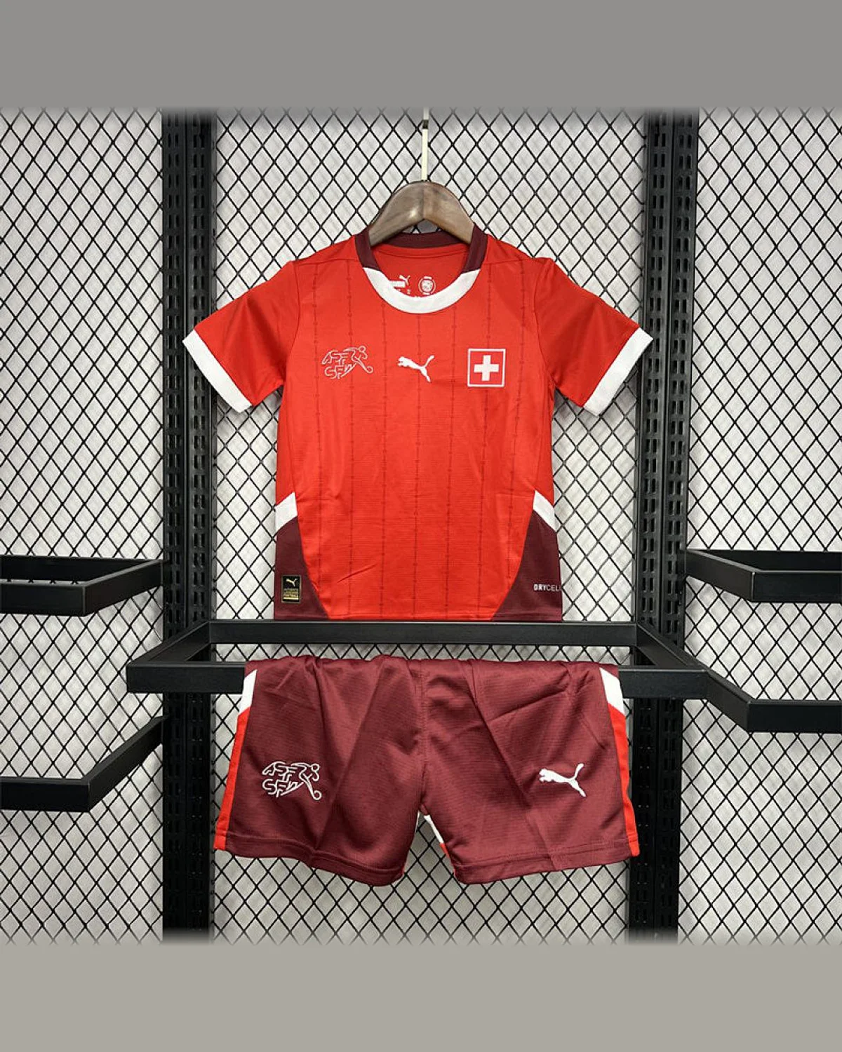 Switzerland Switzerland 2024/25 Euro Home Kids Kit football jersey