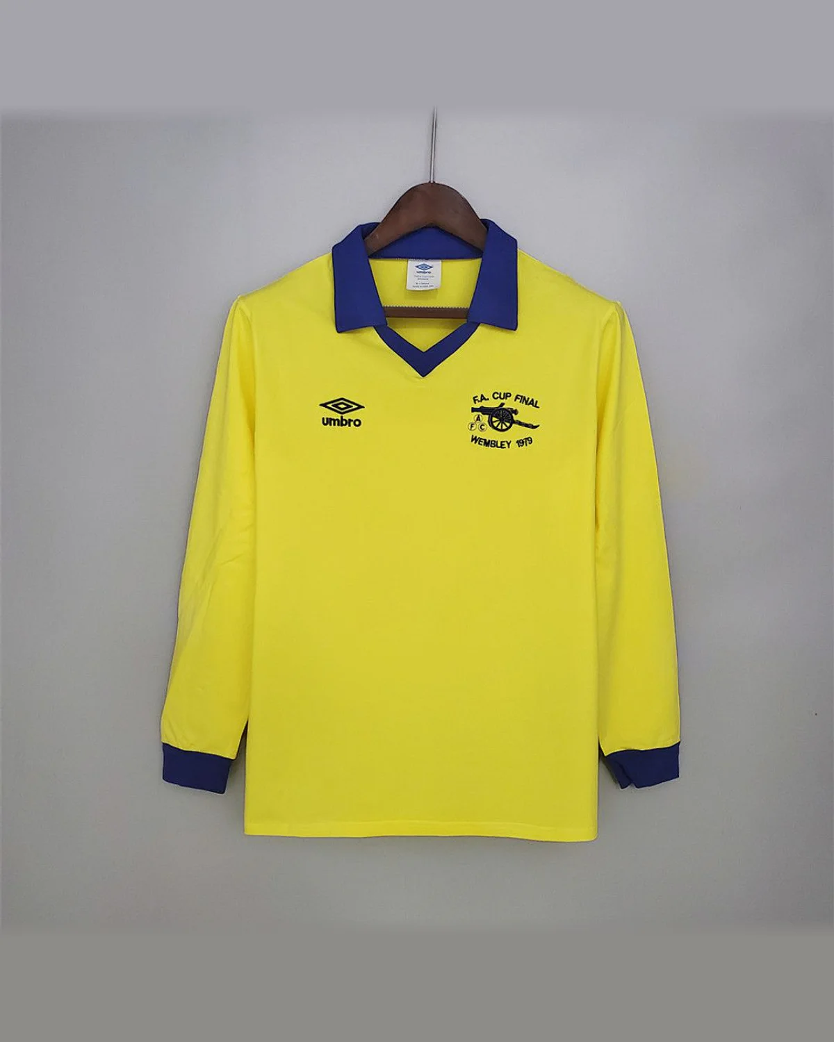 Arsenal Retro 71/79 Long Sleeve Arsenal Away Yellow football jersey