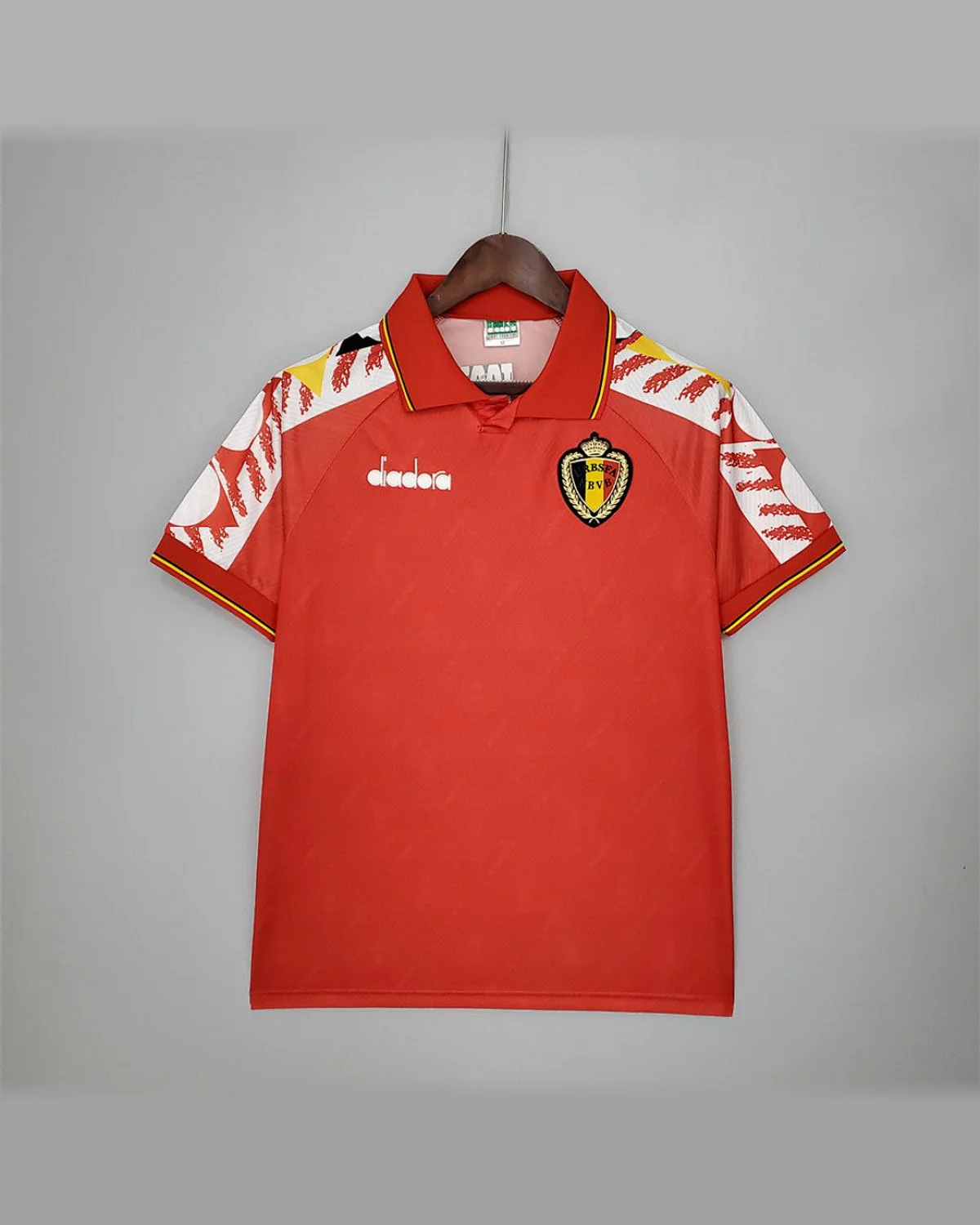 Belgium Retro 1995 Belgium Home football jersey
