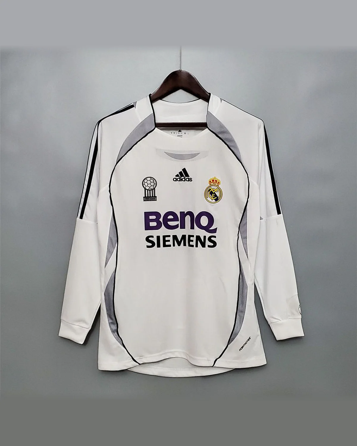 Real Madrid Retro 06/07 Real Madrid Long Sleeve Home football jersey