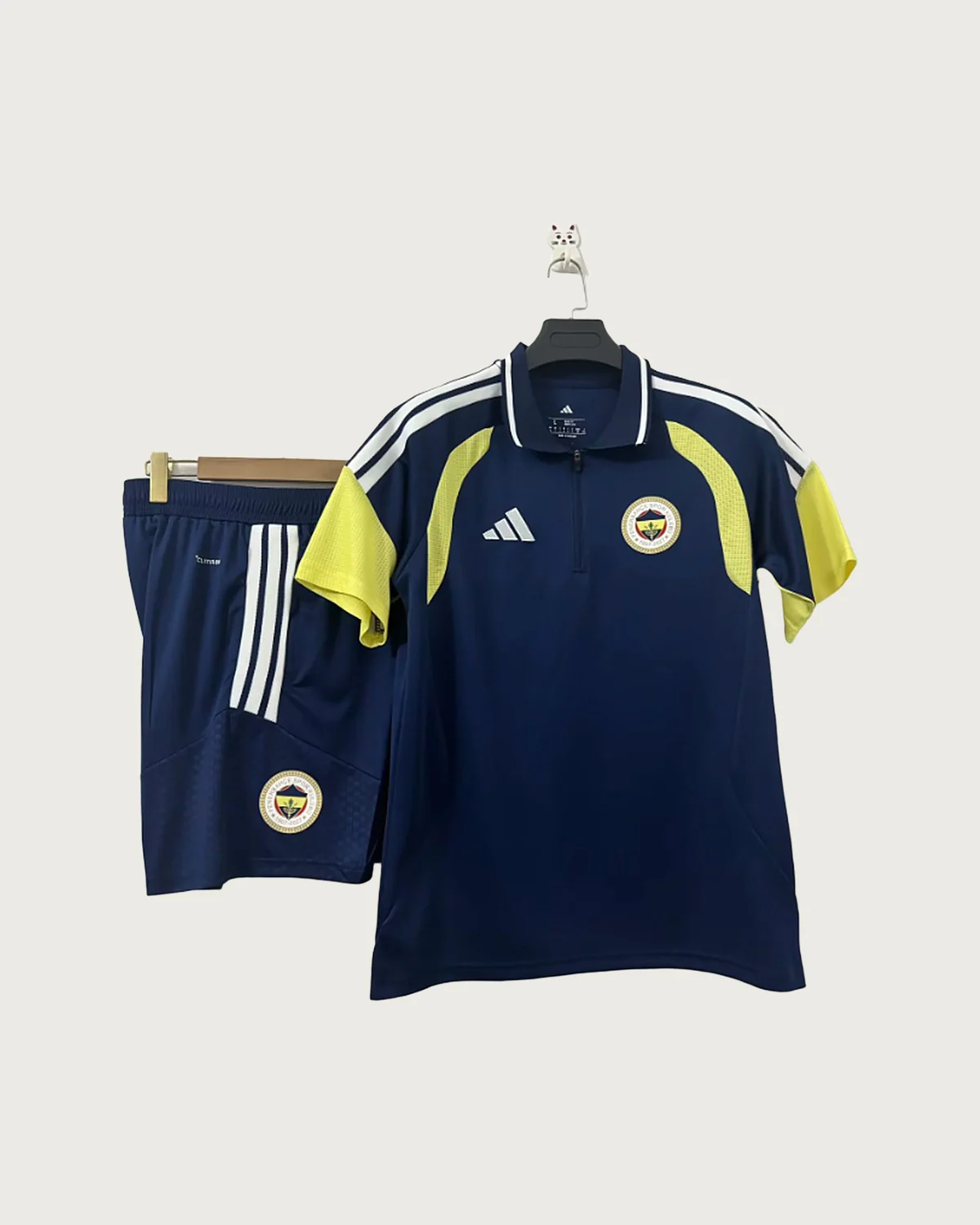 Fenerbahçe Fenerbahçe Navy Blue Polo Set with Shorts football jersey