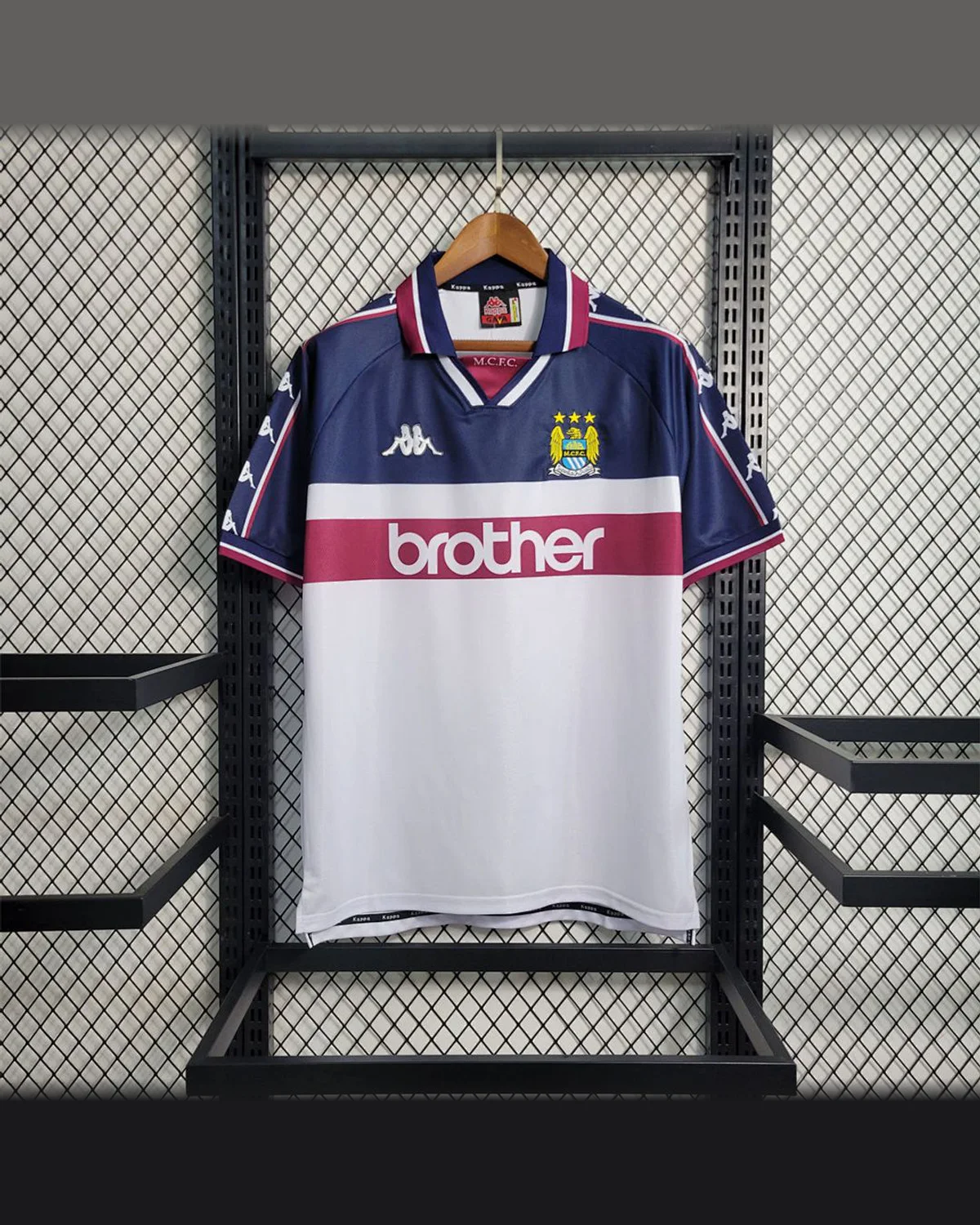 Manchester City Retro 97/98 Manchester City Away football jersey