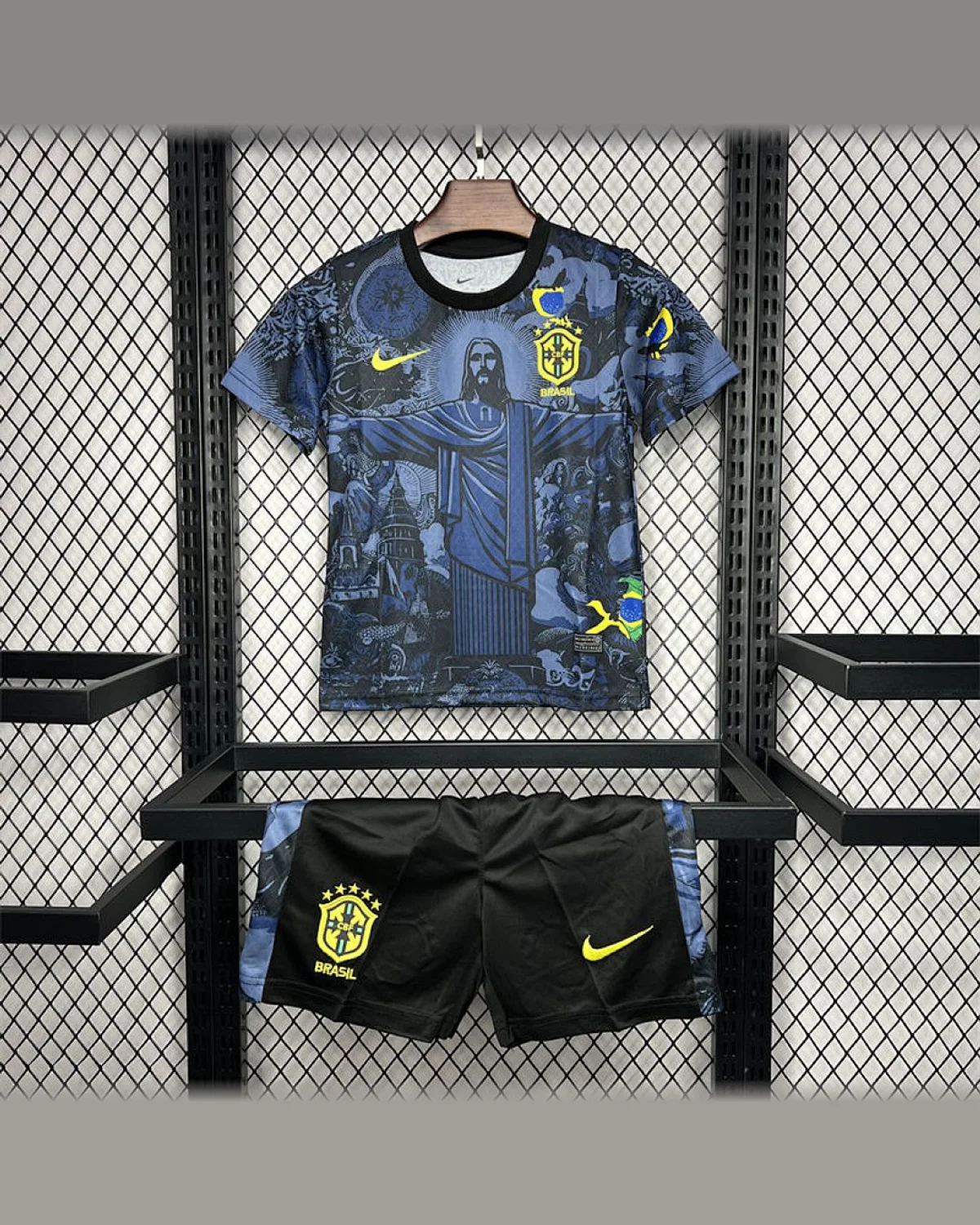 Brazil Brazil 2024/25 Special Edition Dark Blue Kids Kit football jersey