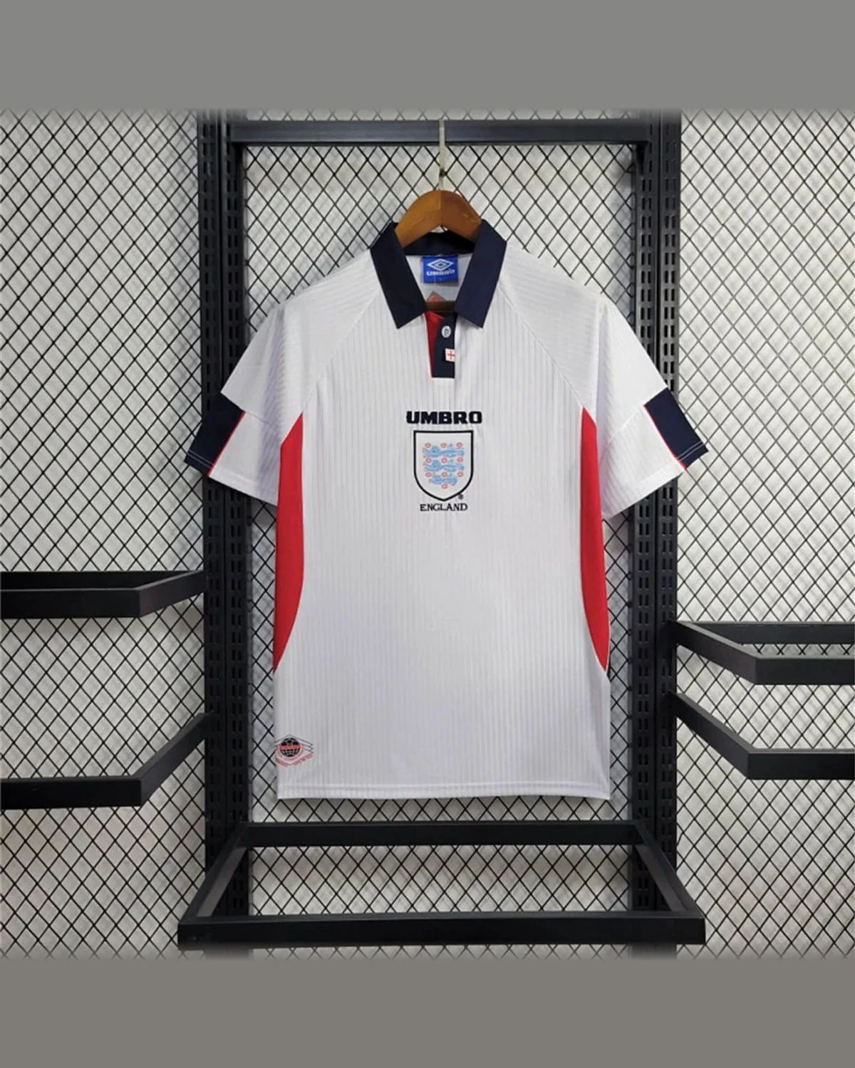 England Retro 1998 England Home football jersey