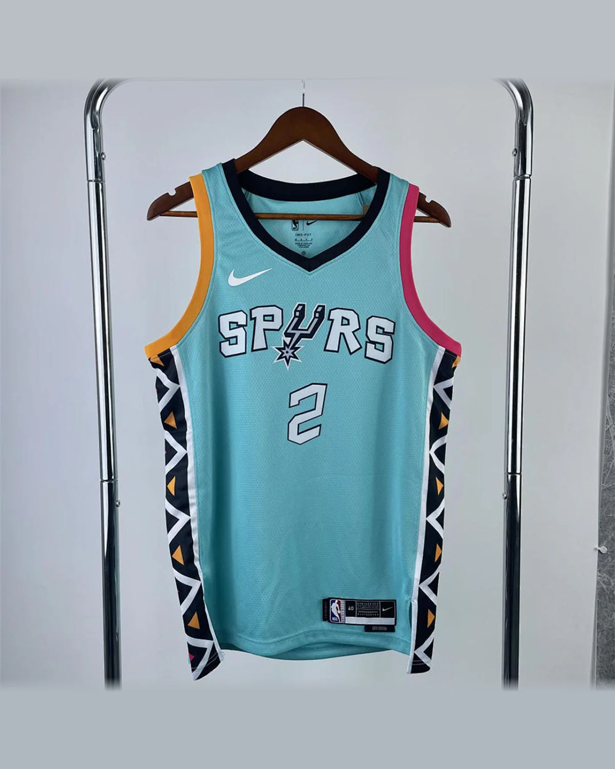 Tottenham Hotspur Tottenham Hotspur San Antonio Spurs V-Neck Cyan Jersey LEONARD#2 football jersey