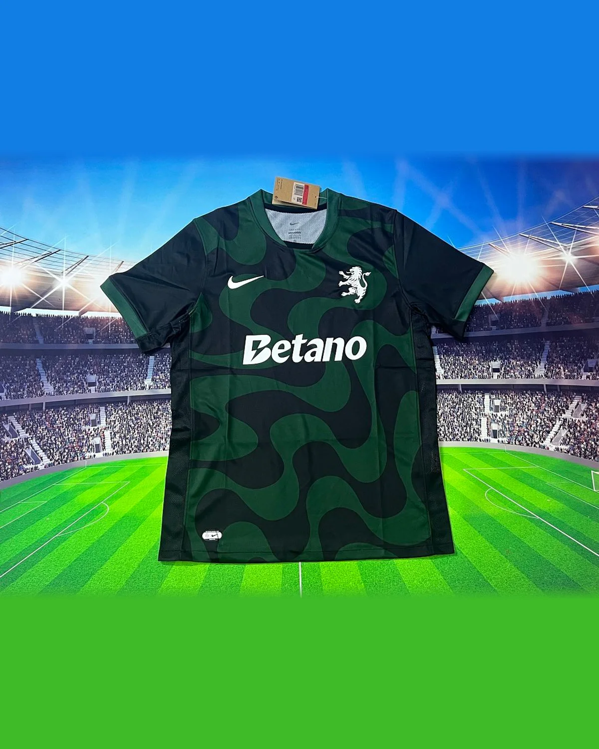 Sporting CP Nike Sporting CP Dark Green Swirl Third Football Jersey football jersey