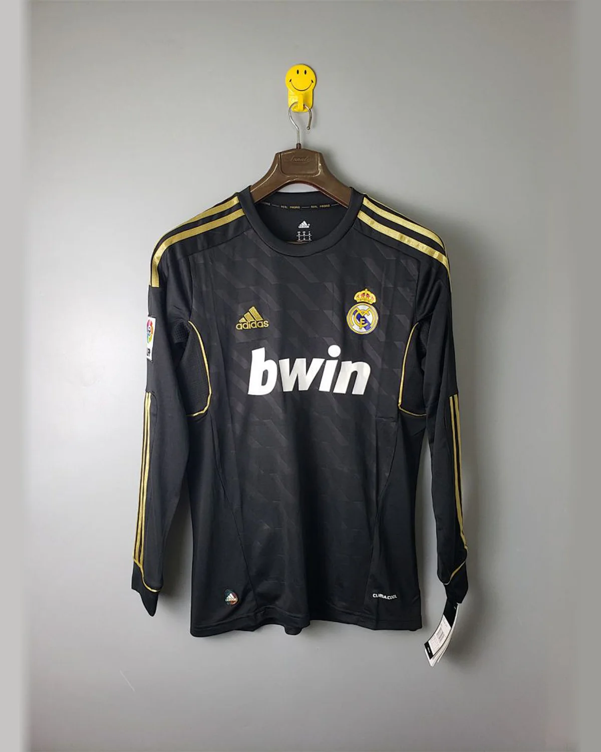 Real Madrid Retro 2012 Real Madrid Black Long Sleeves football jersey