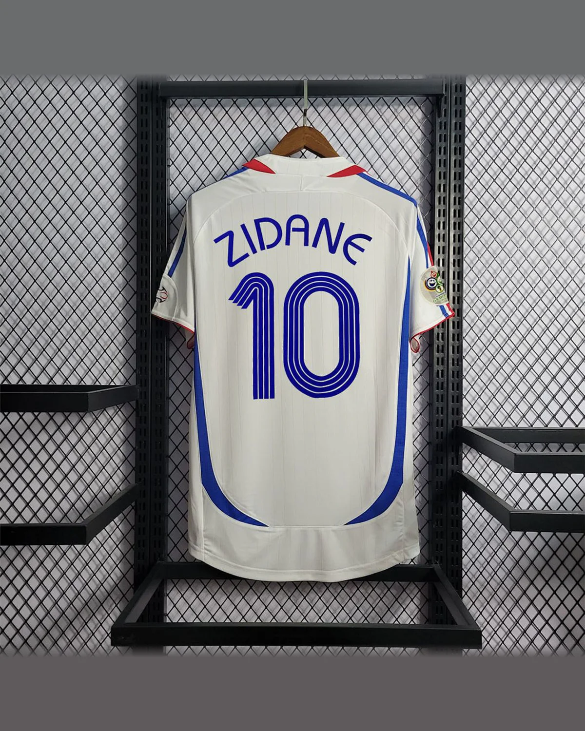France Retro 2006 Season France Away 10#ZIDANE football jersey