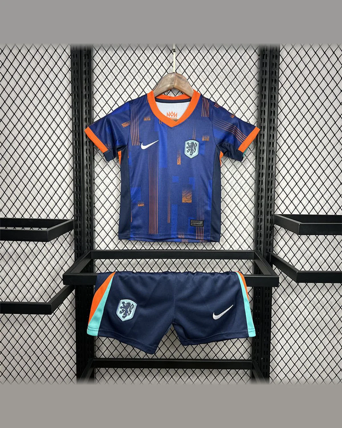 Netherlands Netherlands 2024/25 Euro Away Kids Kit football jersey