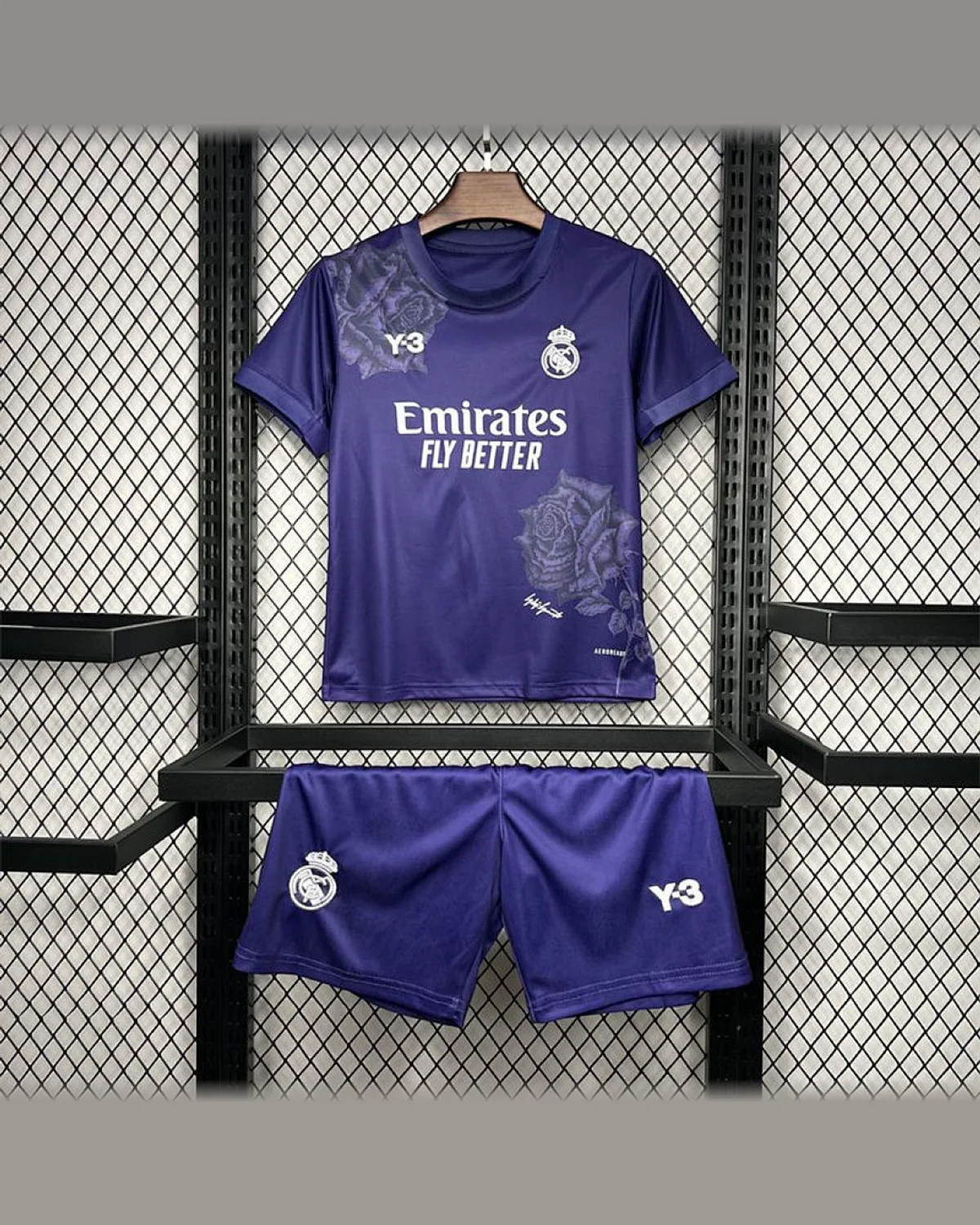 Real Madrid Real Madrid 2024/25 Y3 Rose Special Edition Purple Kids Kit football jersey