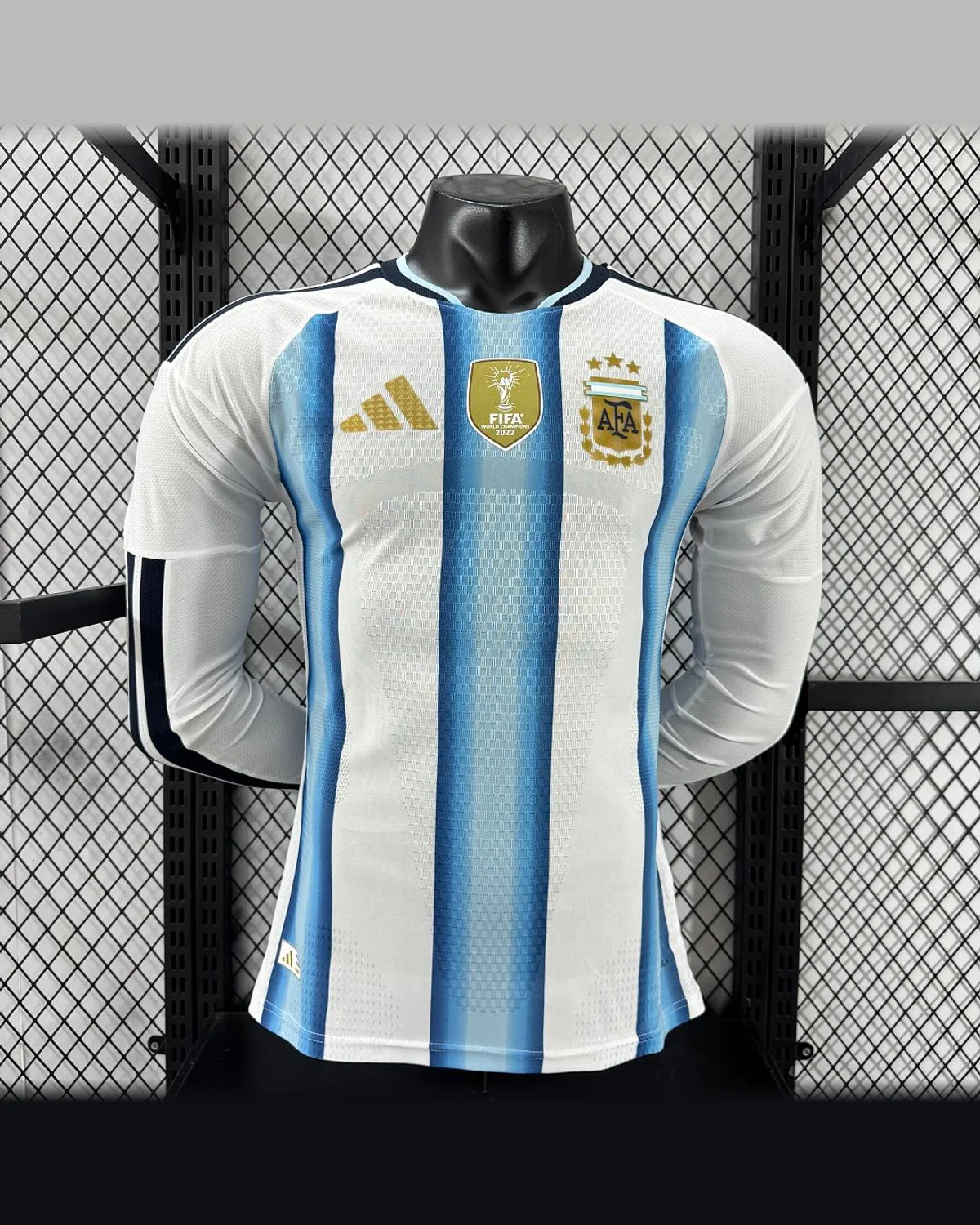 Argentina 26 Argentina Home Long Sleeve - Player Version football jersey