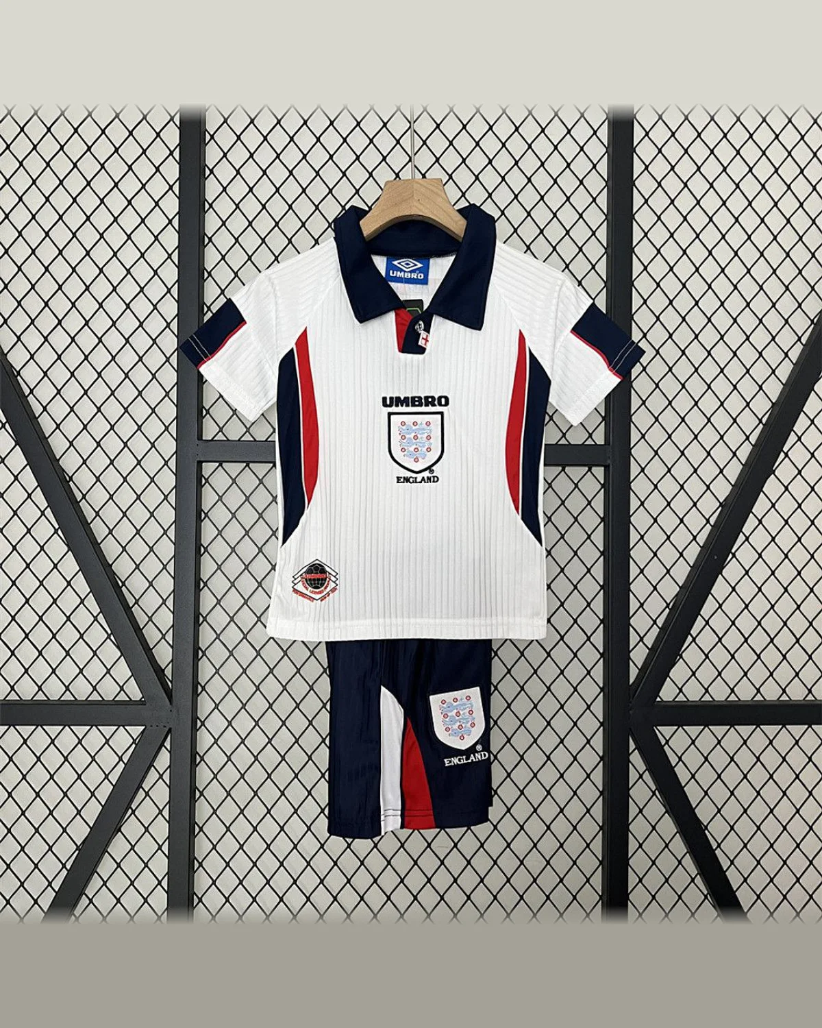 England Kids England 1998 Home football jersey