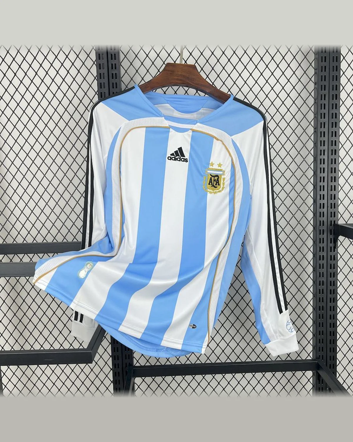 Argentina Retro 06/07 Argentina World Cup Home Long Sleeves Jersey football jersey