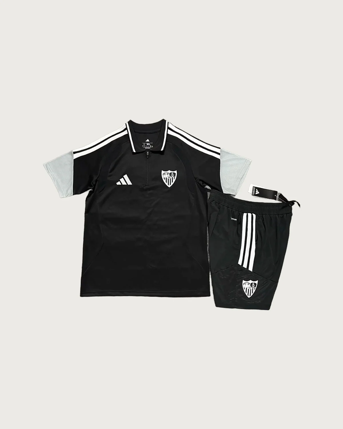 Sevilla Sevilla Black Polo Set with Shorts football jersey