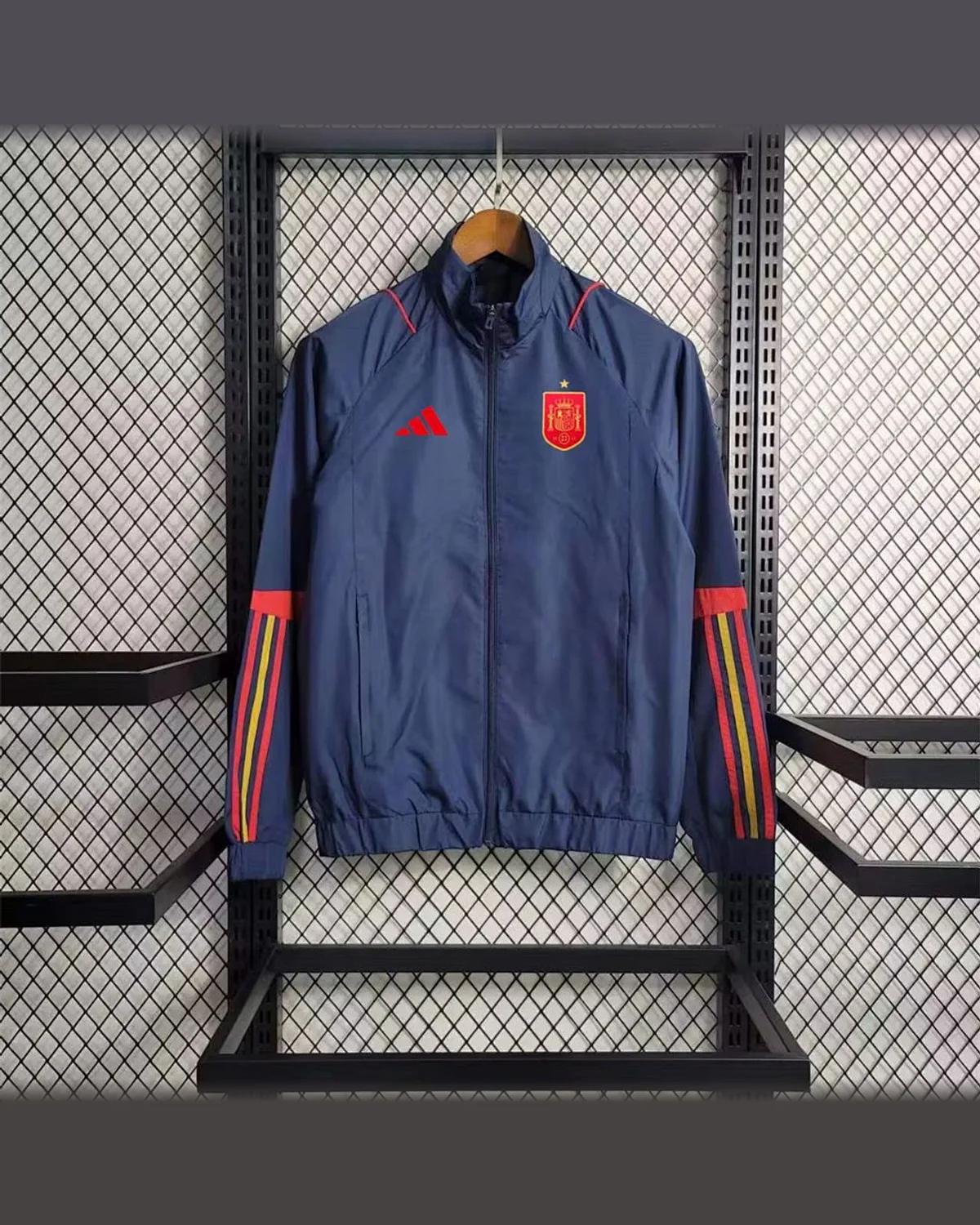 Spain Windbreaker Spain Dark blue football jersey