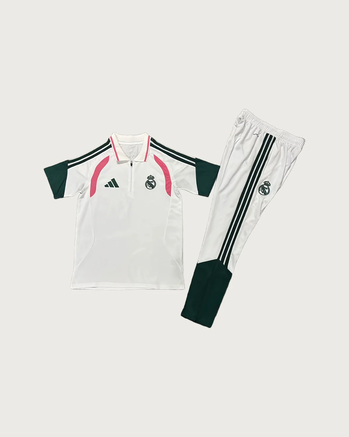 Real Madrid Real Madrid White Polo Set with Training Pants football jersey