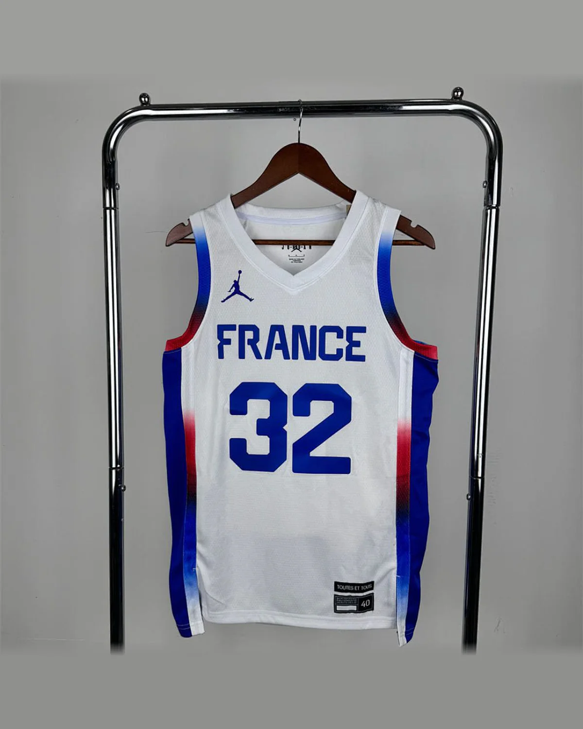 France France 2024 Olympic Games White Jersey WEMBANYAMA#32 football jersey