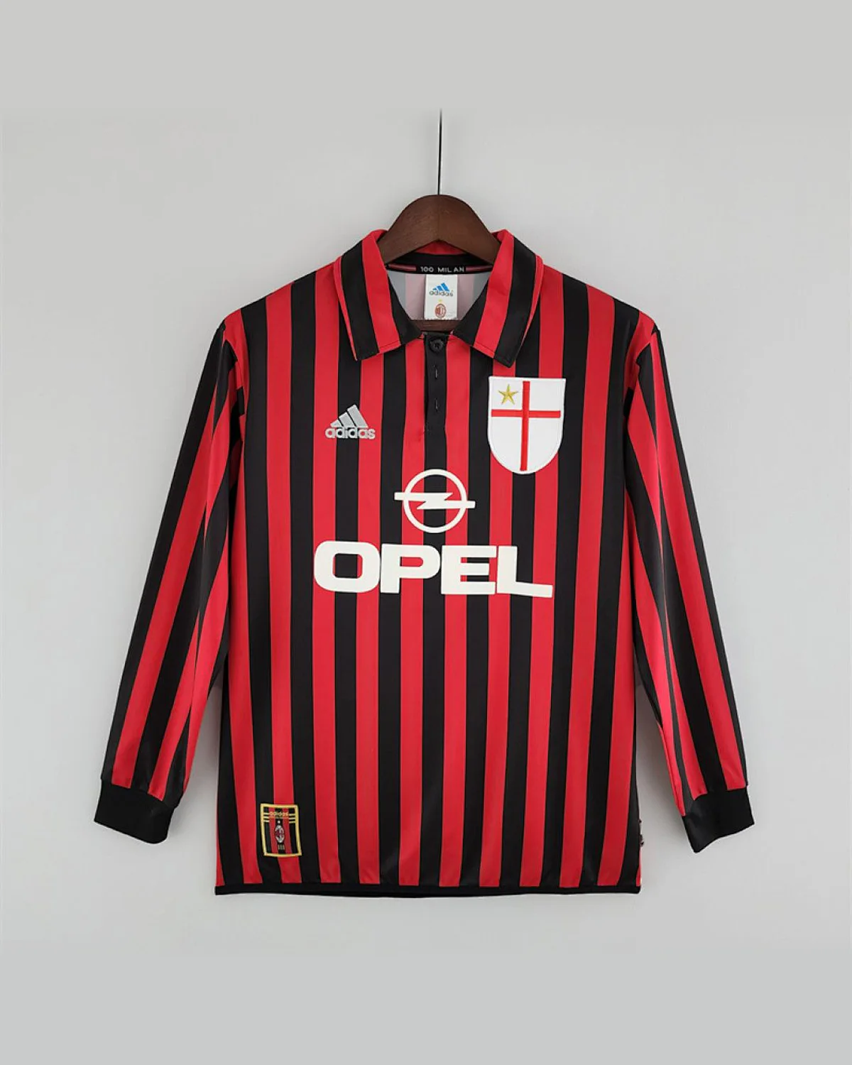 AC Milan Retro 99/00 Long Sleeve AC Milan Home football jersey