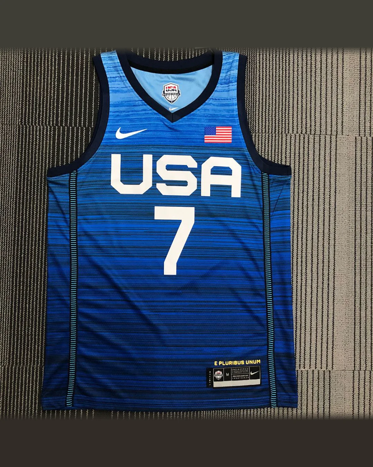 USA USA National Blue Jersey DURANT#7 football jersey