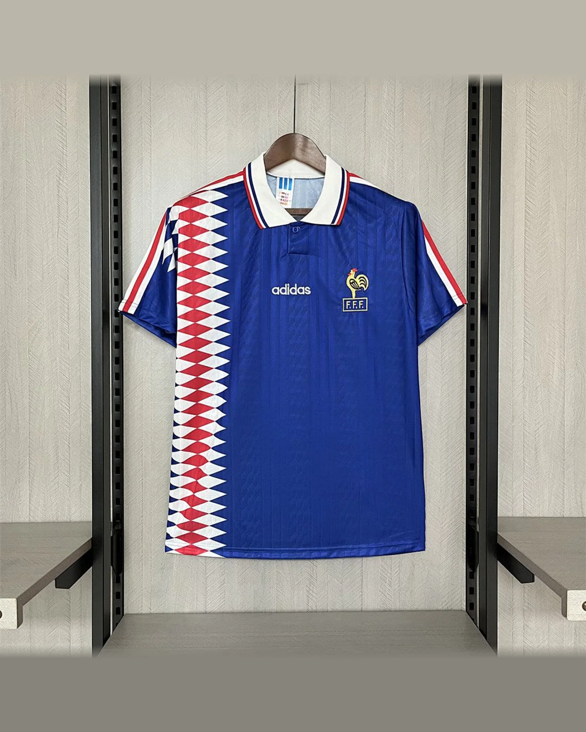 France Retro 1994 France Home football jersey