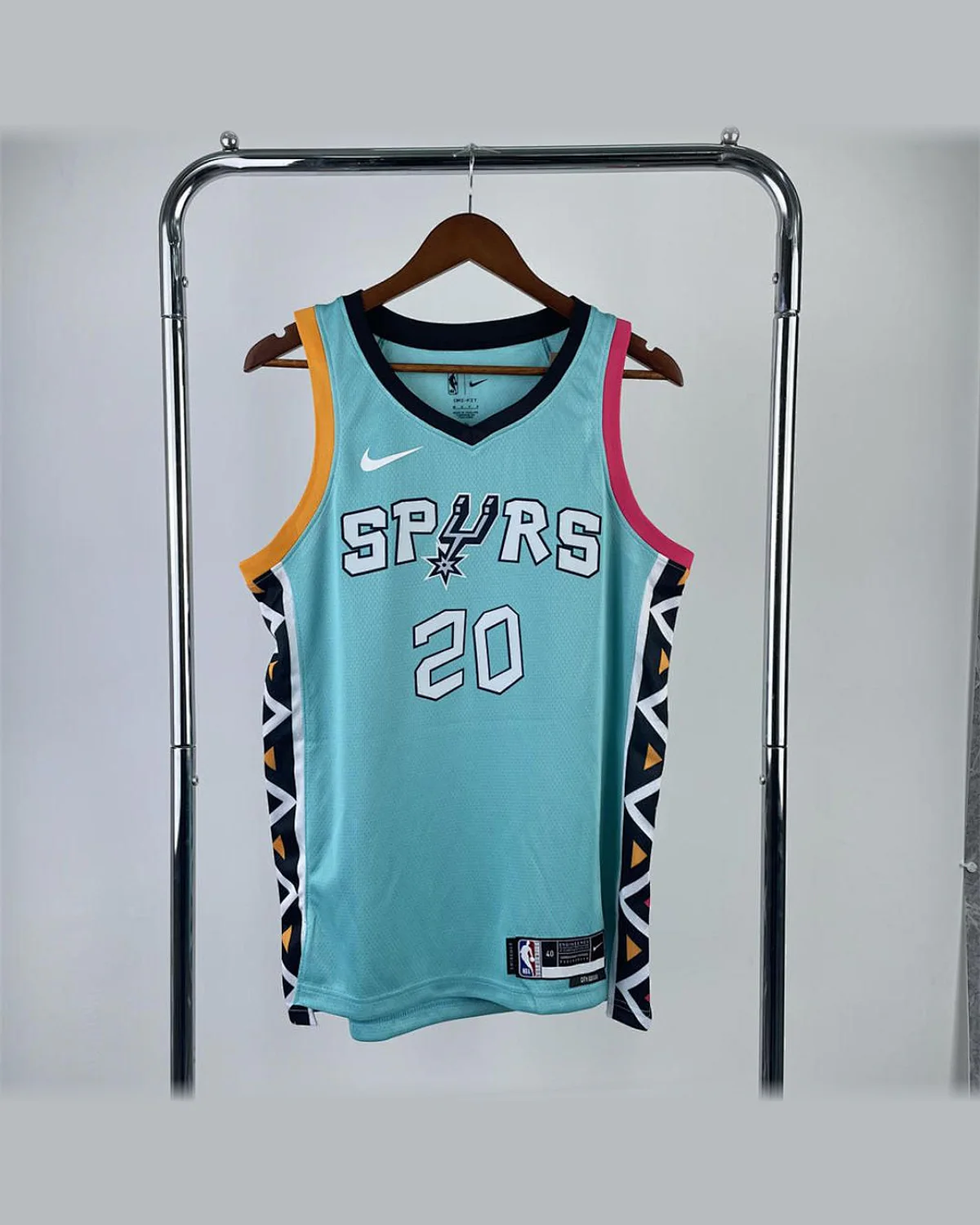 Tottenham Hotspur Tottenham Hotspur San Antonio Spurs V-Neck Cyan Jersey GINOBILI#20 football jersey