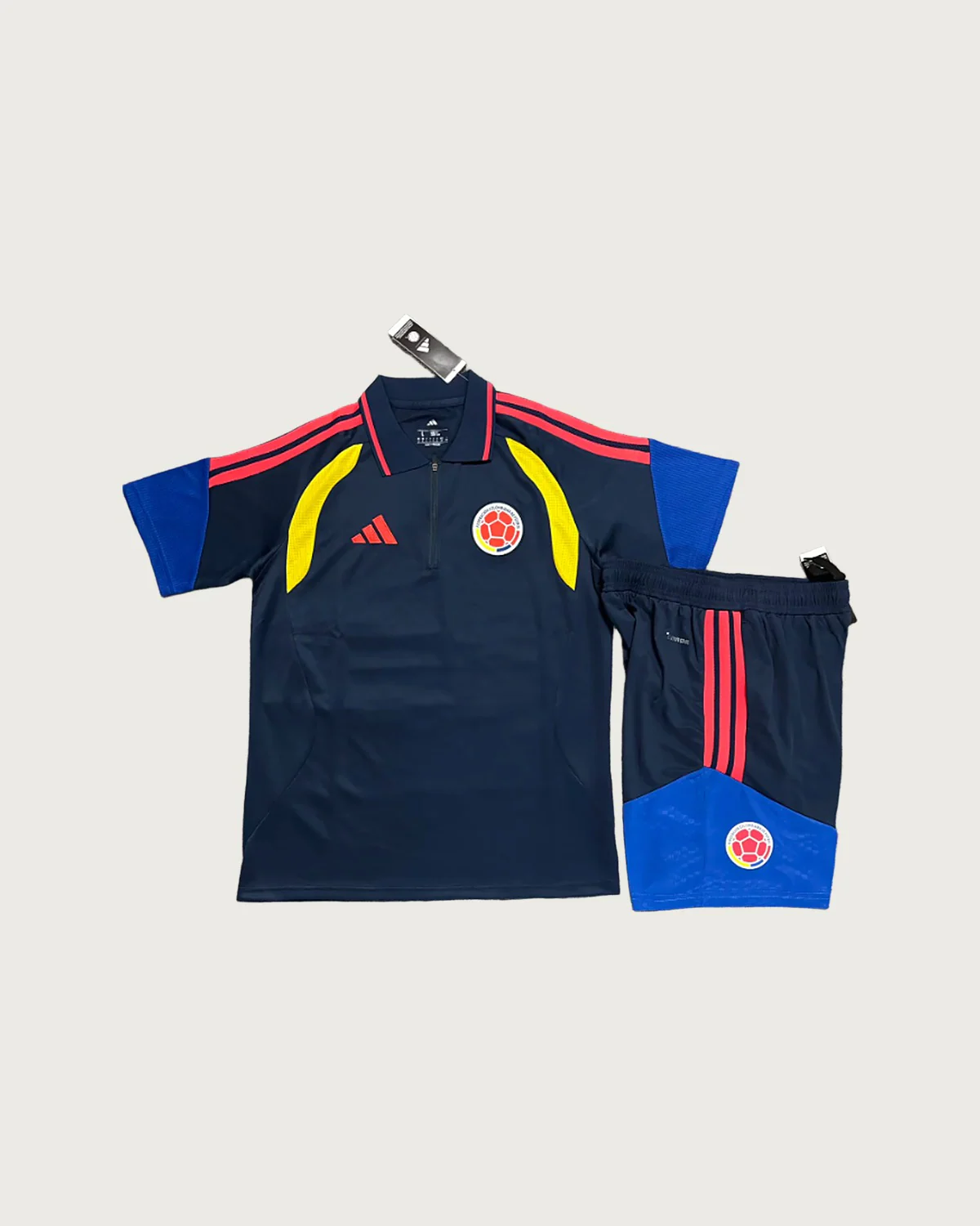 Colombia Colombia Navy Polo Set with Shorts football jersey